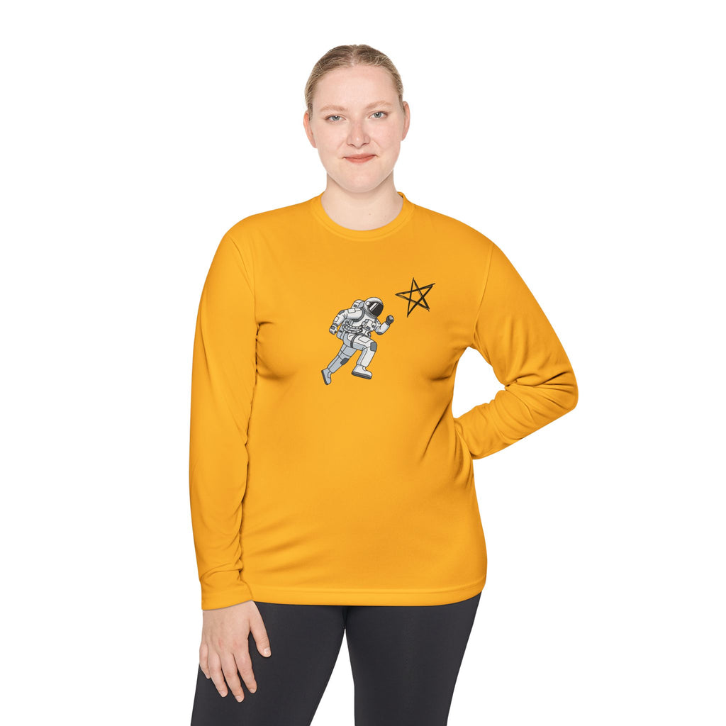 Astronaut Star Long Sleeve Tee — 'GinaStar' Graphic Performance Tee