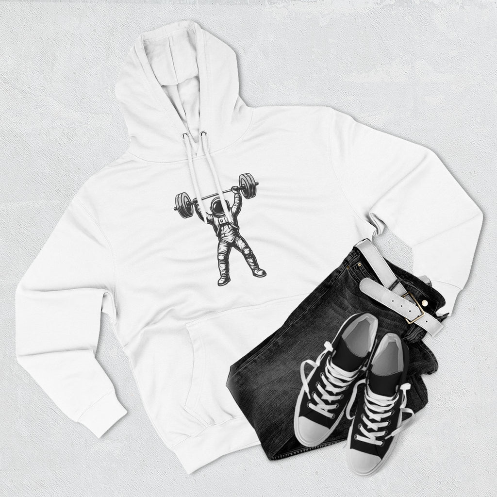 Gym Astronaut Weightlifting Hoodie — Fitness Space Weightlifter Pullover
