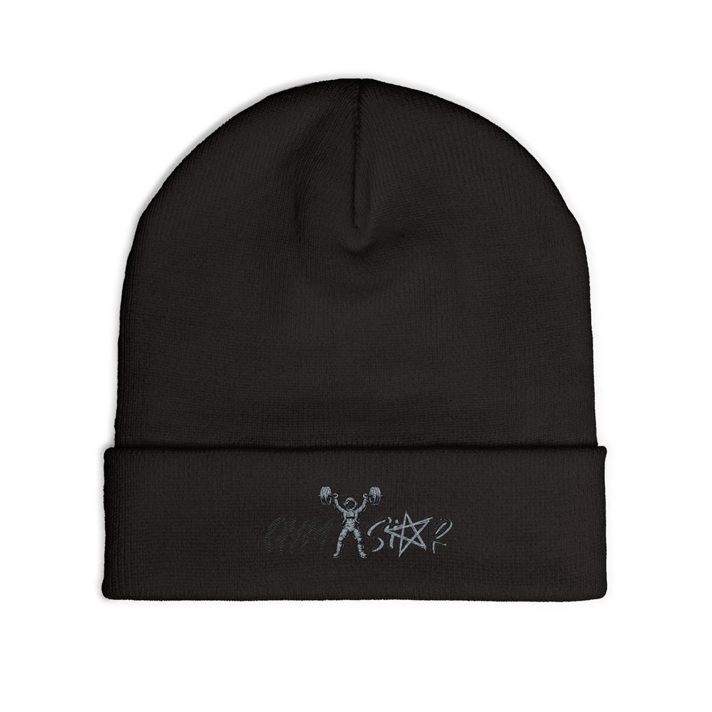 Gym Strong Embroidered Knit Beanie