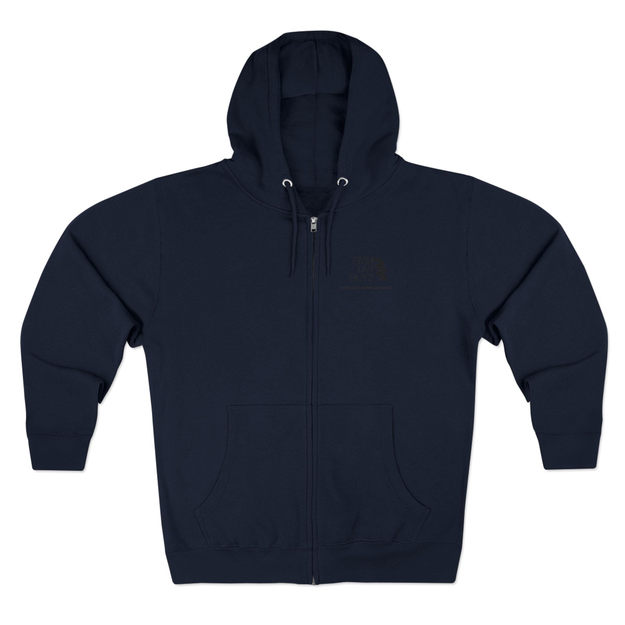 Pulse Fitne55 Gym Tan Zip Hoodie — "Never Stop Looking This Good" logo