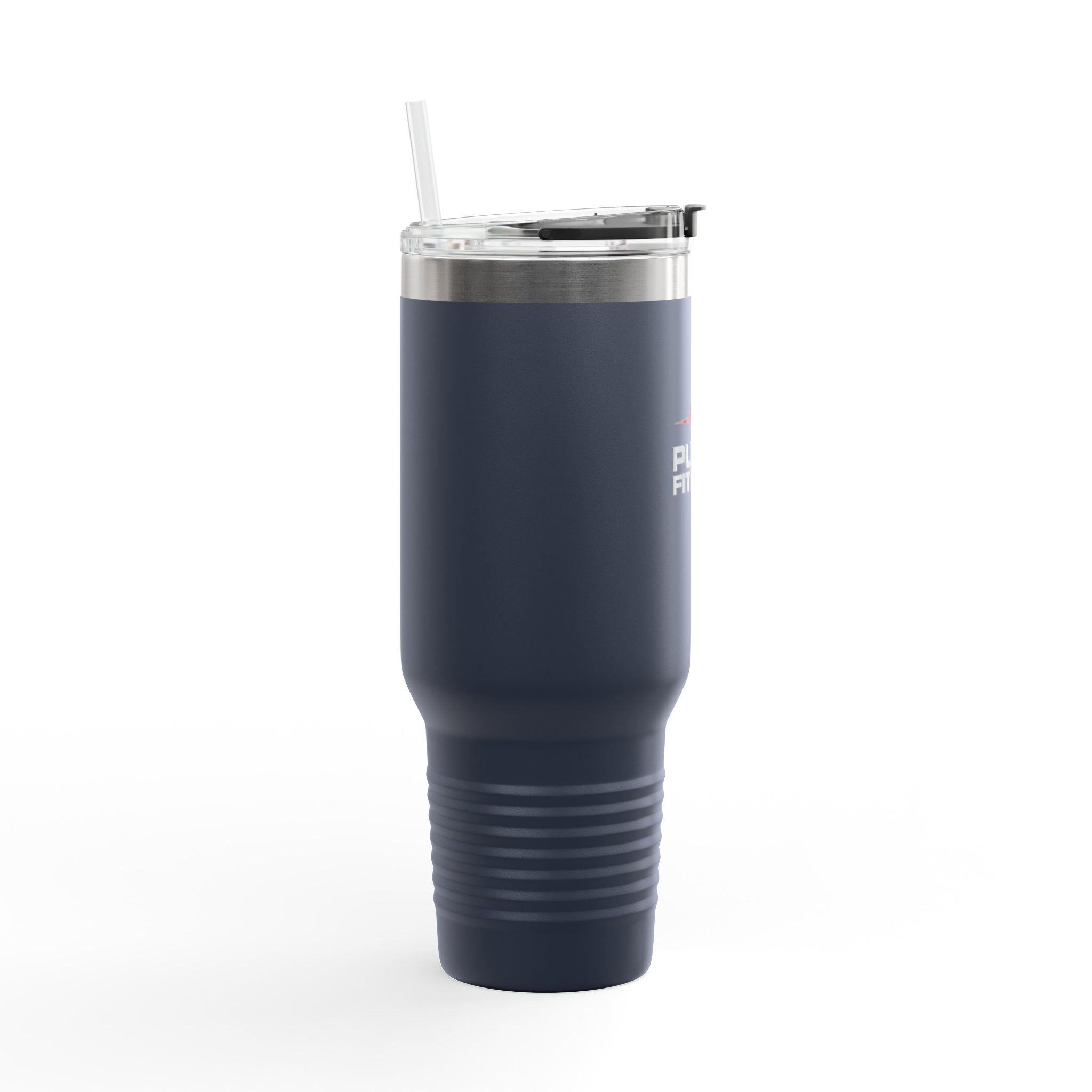 40oz Insulated Travel Mug — Pulse Fitness Logo Stainless Steel Tumbler with Straw
