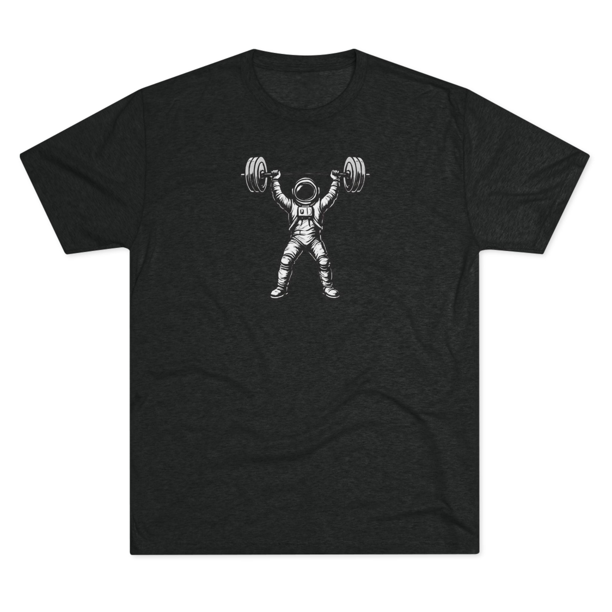 Astronaut Weightlifter Tee — Gym Star Performance Fitness Shirt