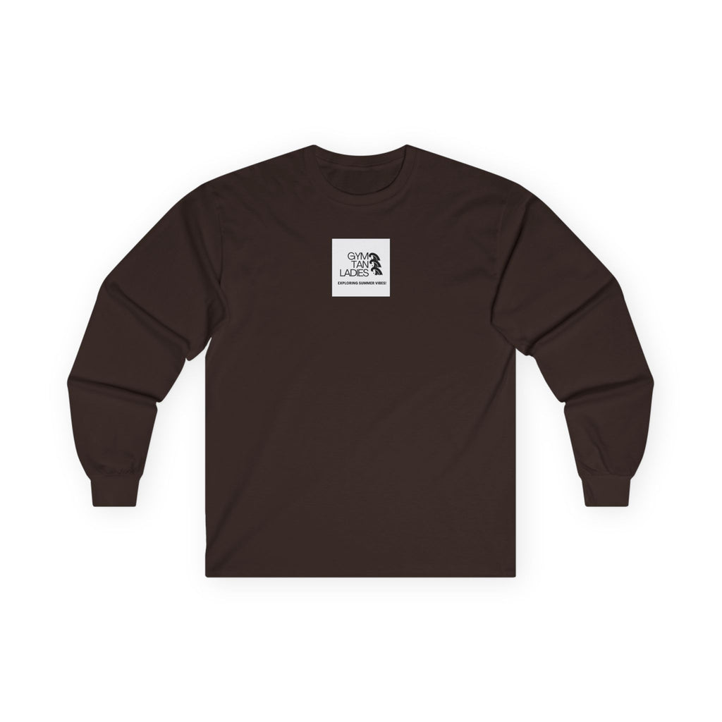 Gym Tan Long Sleeve Tee Logo Fitness Shirt