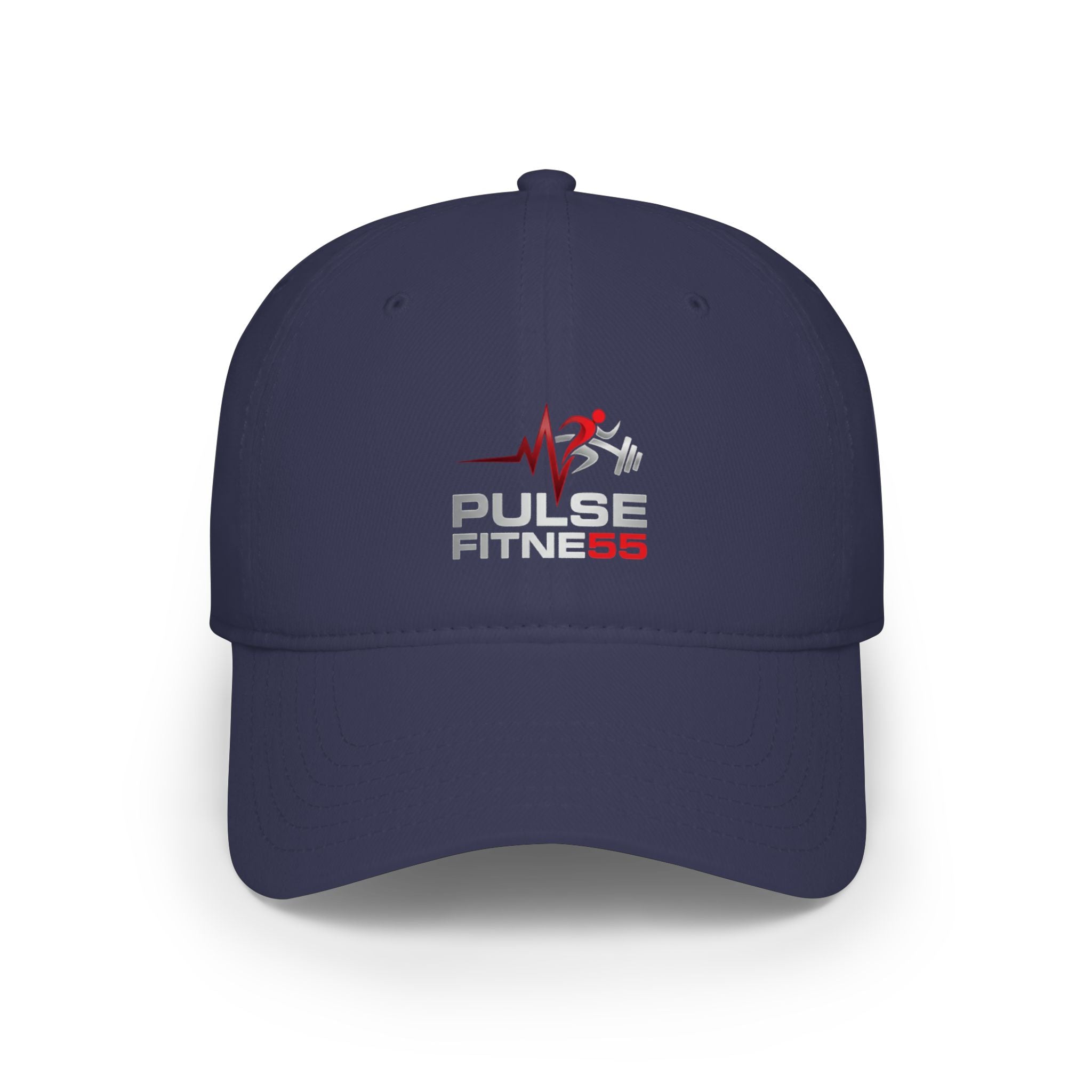 Pulse Fitness Low Profile Baseball Cap — Embroidered Gym Hat
