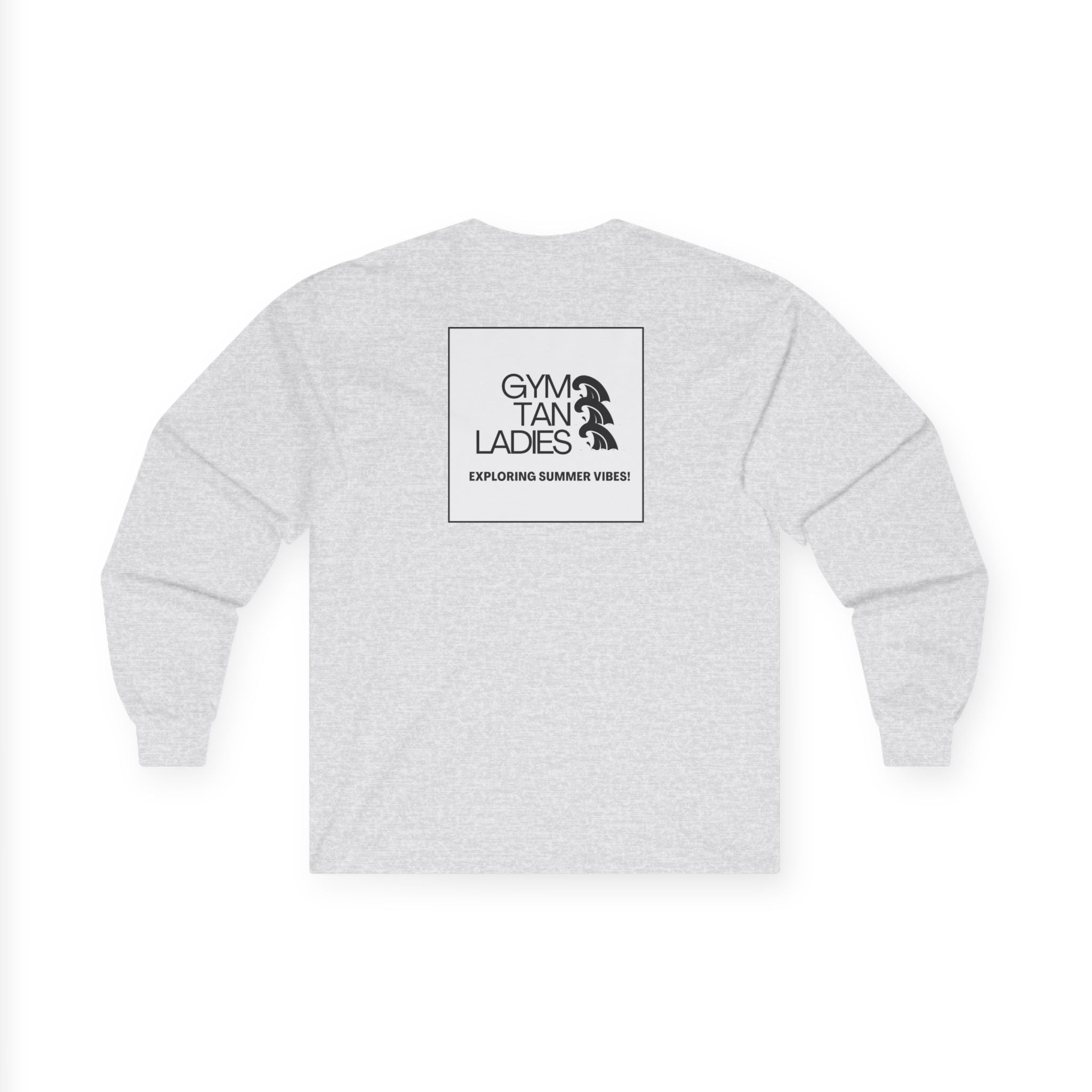 Gym Tan Ladies Long Sleeve Tee — Retro Logo Fitness Shirt