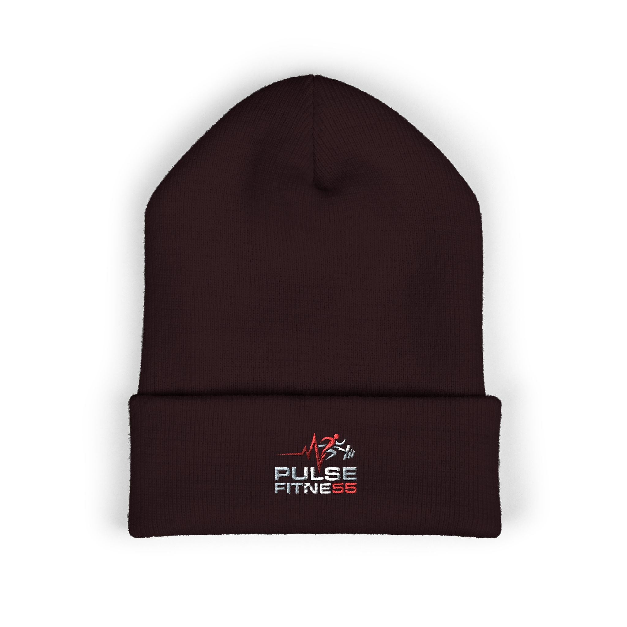 EMT Heartbeat Embroidered Beanie - Classic Cuffed Knit Hat for First Responders
