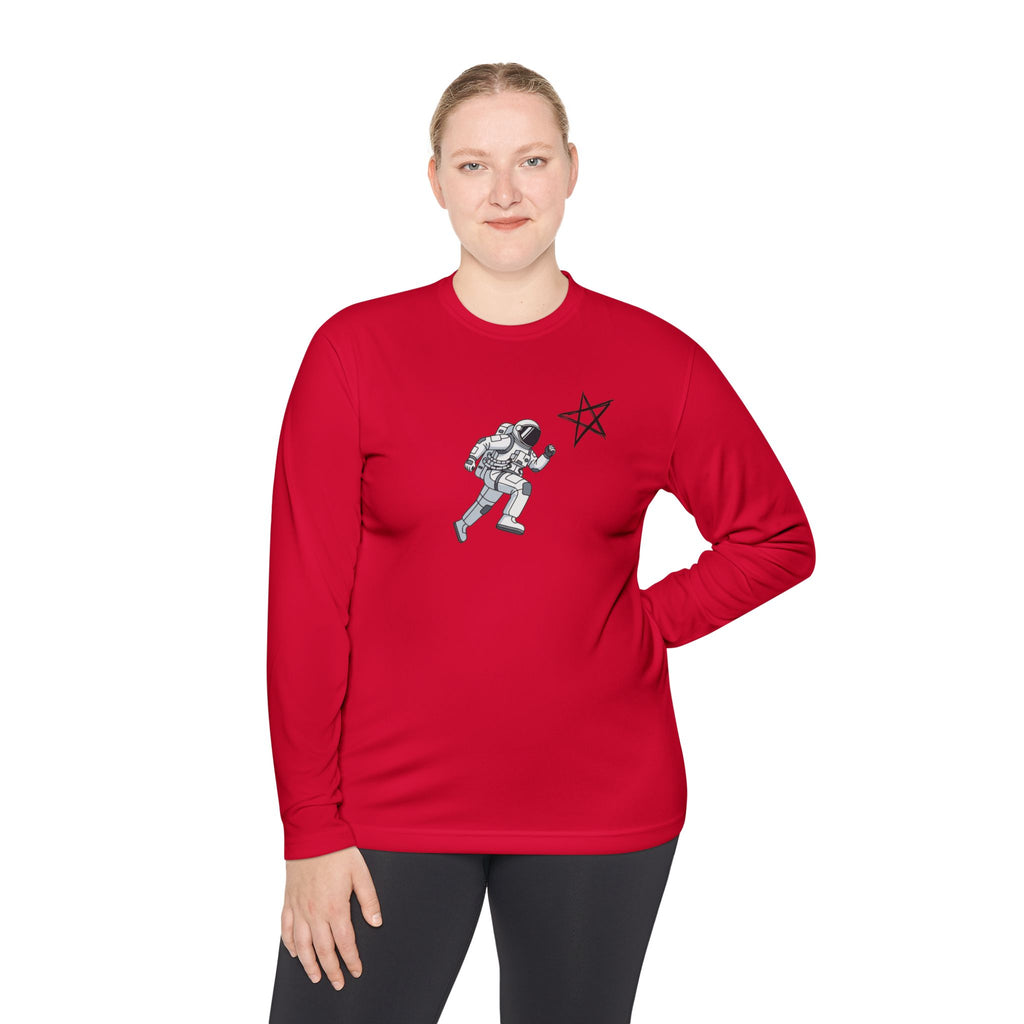 Astronaut Star Long Sleeve Tee — 'GinaStar' Graphic Performance Tee