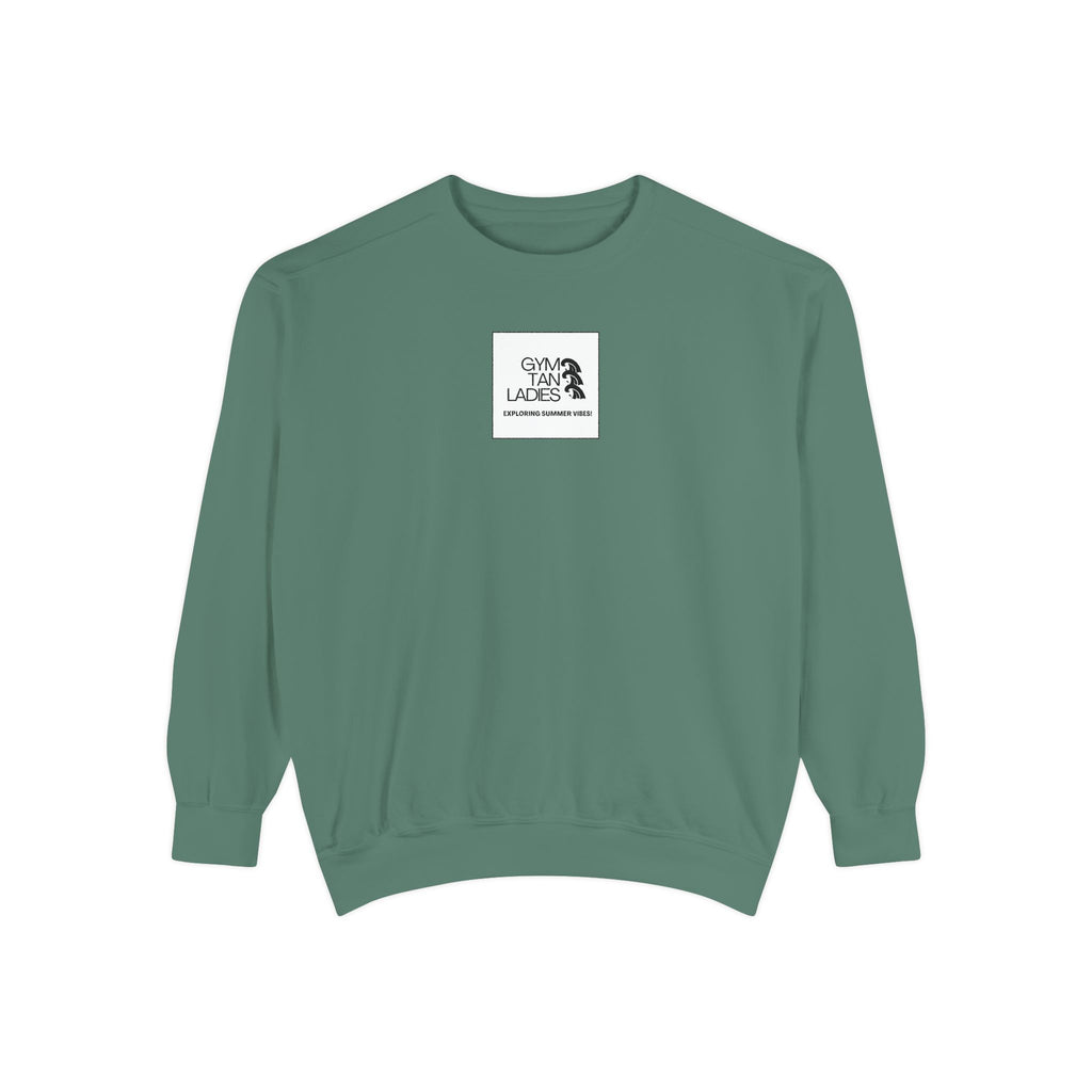 Mens Gym Tan Sweatshirt Logo Crewneck