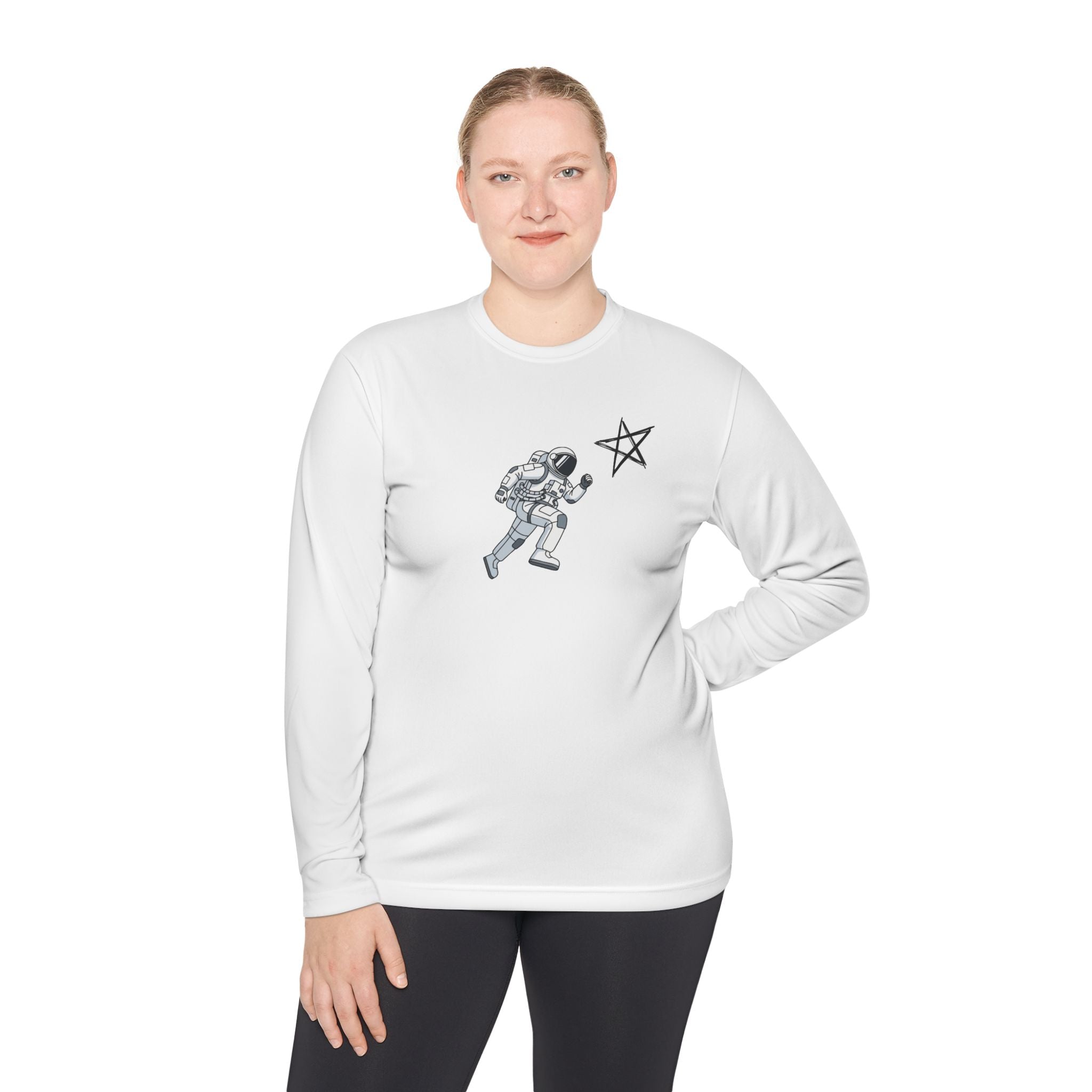 Astronaut Star Long Sleeve Tee — 'GinaStar' Graphic Performance Tee