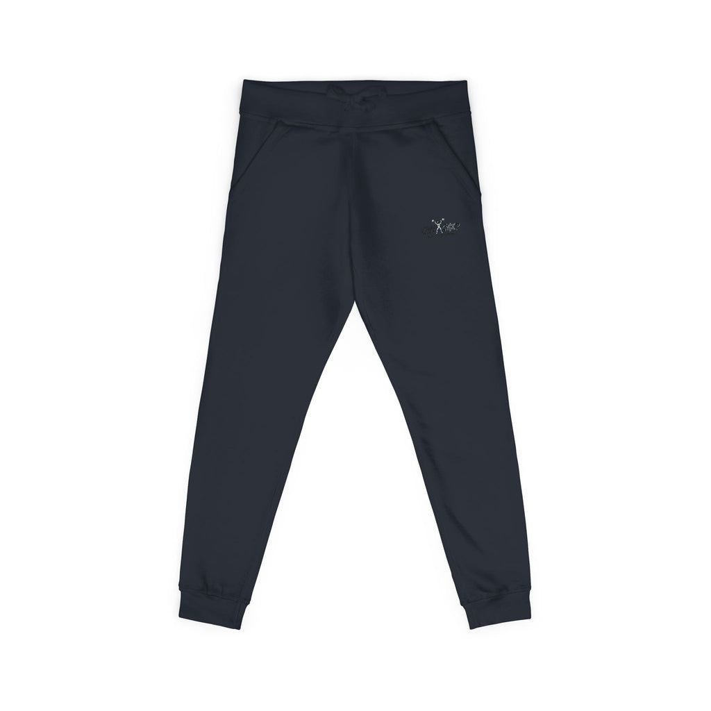 Embroidered Minimalist White Fleece Sweatpants — Cozy Everyday Joggers