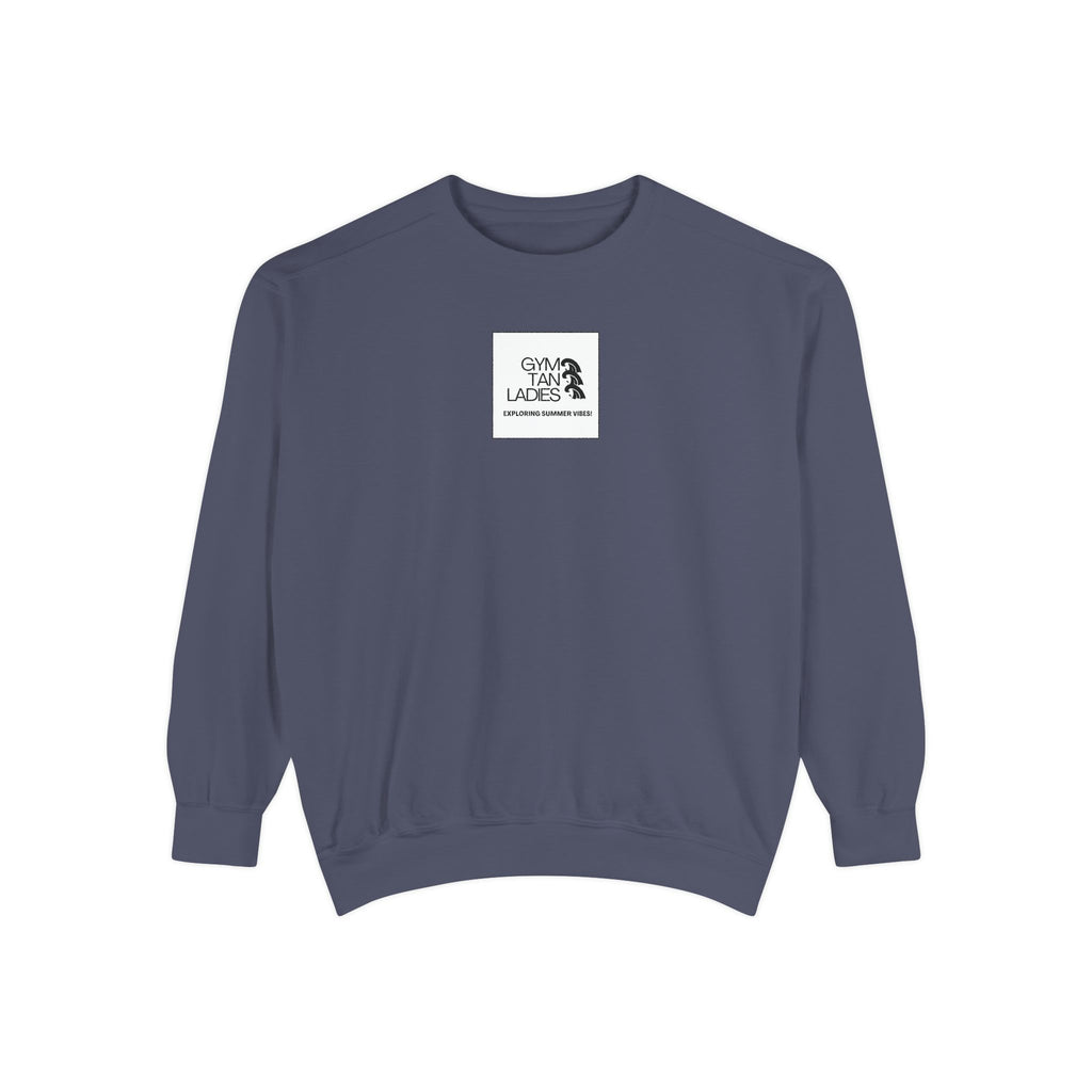 Mens Gym Tan Sweatshirt Logo Crewneck