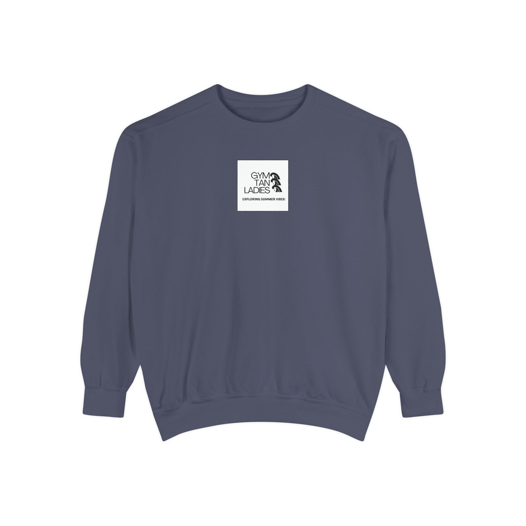 Gym Tan Ladies Sweatshirt - Retro Tropical Logo Crewneck