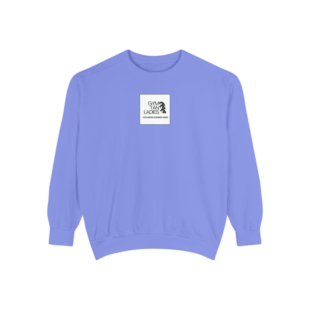 Mens Gym Tan Sweatshirt Logo Crewneck