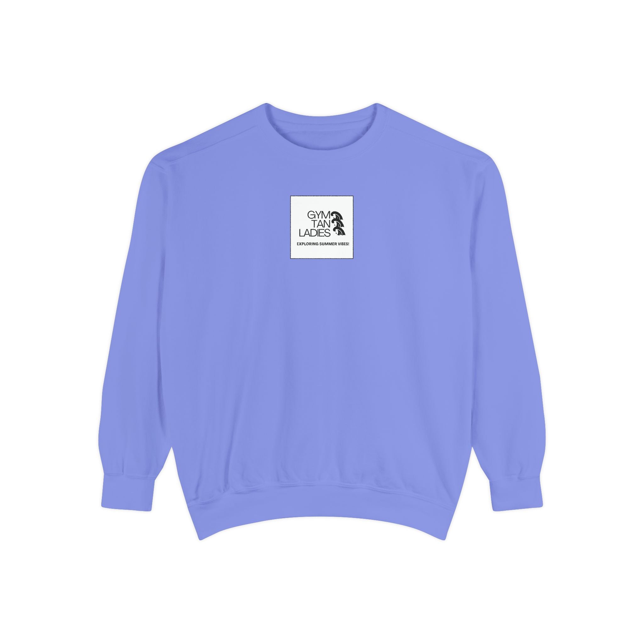 Gym Tan Ladies Sweatshirt - Retro Tropical Logo Crewneck