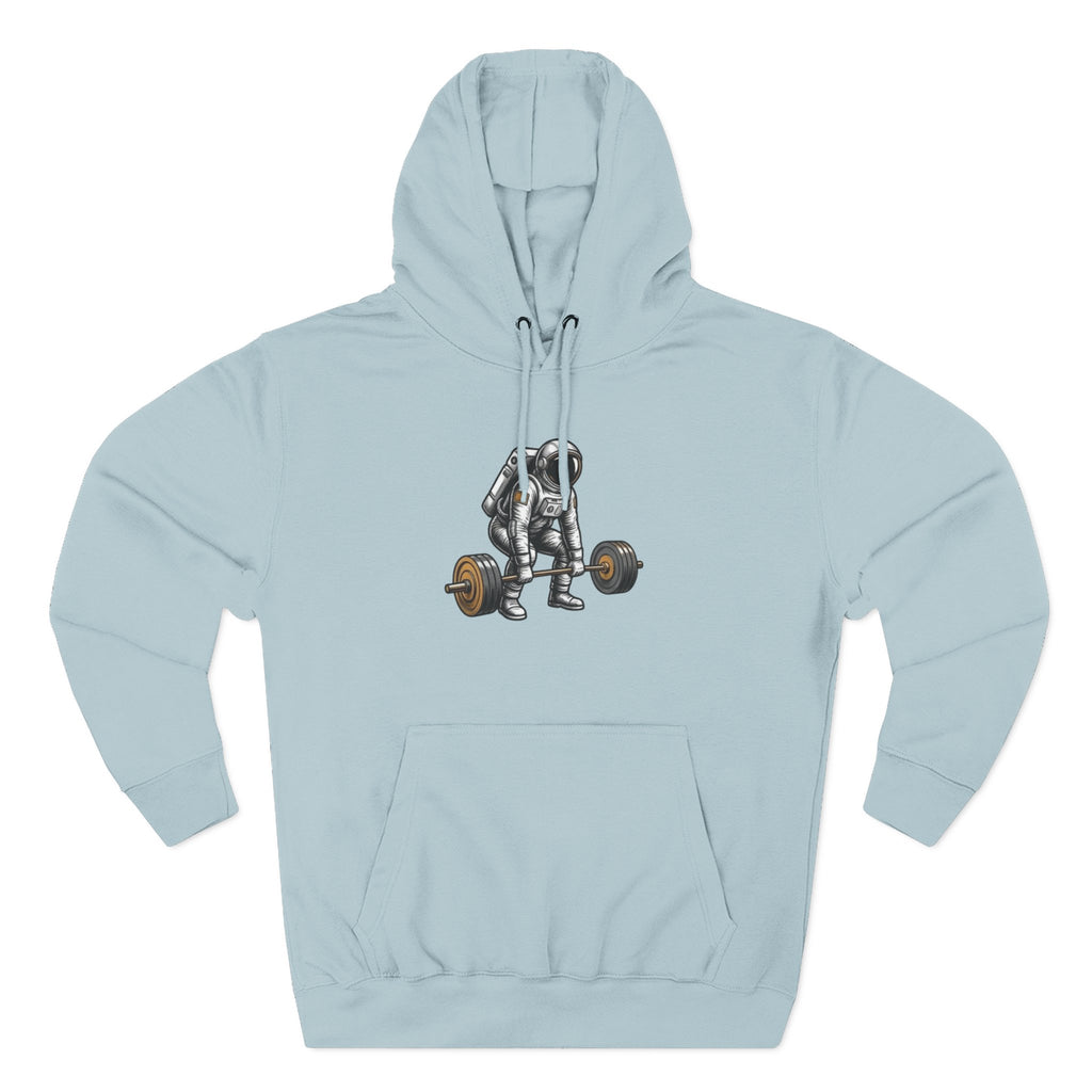 Sudadera con capucha de fitness — Sudadera con estampado de peso muerto con barra (Logotipo Pulse Fitness 55)