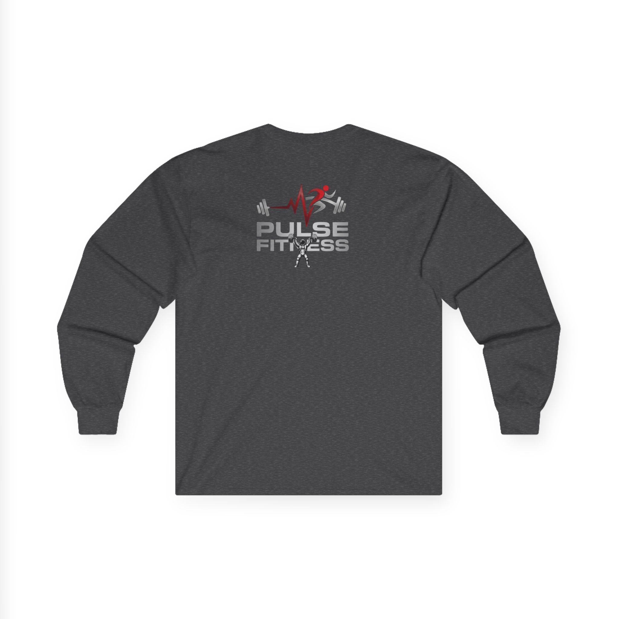 Fitness Long Sleeve Tee — Astronaut Weightlifter Graphic (Pulse Fitness)
