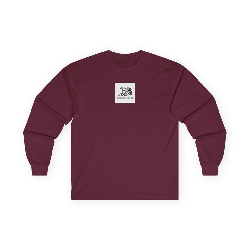 Gym Tan Long Sleeve Tee Logo Fitness Shirt