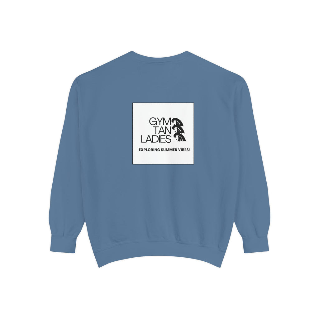 Mens Gym Tan Sweatshirt Logo Crewneck