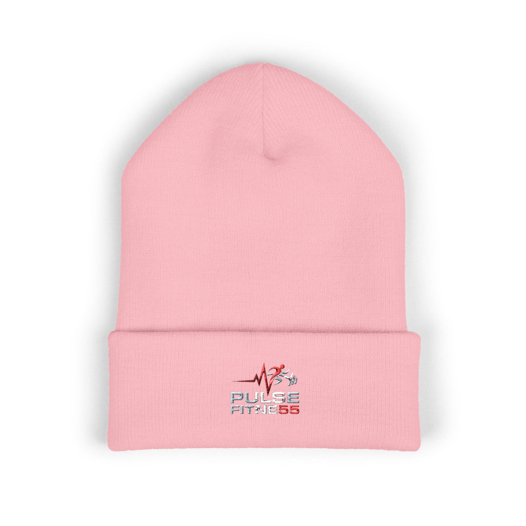 EMT Heartbeat Embroidered Beanie - Classic Cuffed Knit Hat for First Responders