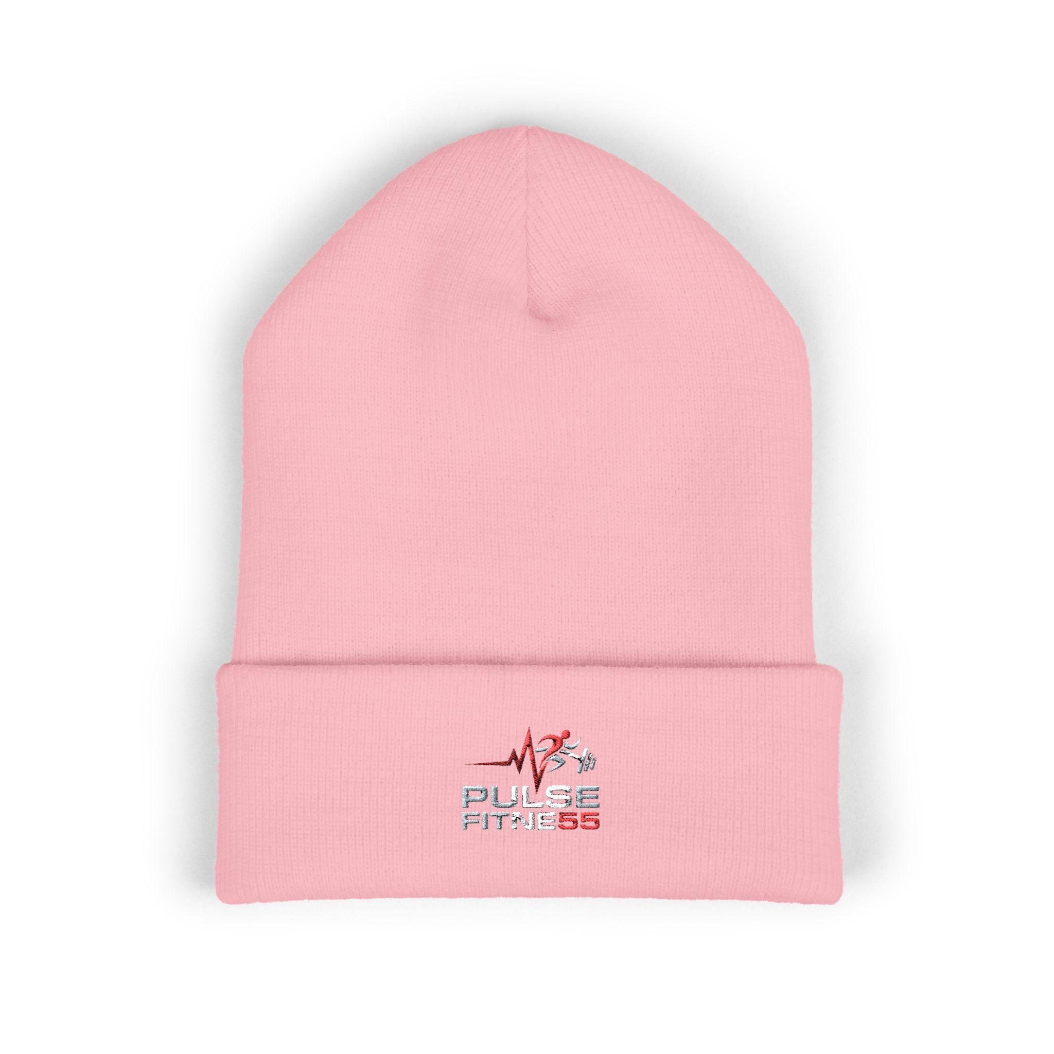 EMT Heartbeat Embroidered Beanie - Classic Cuffed Knit Hat for First Responders