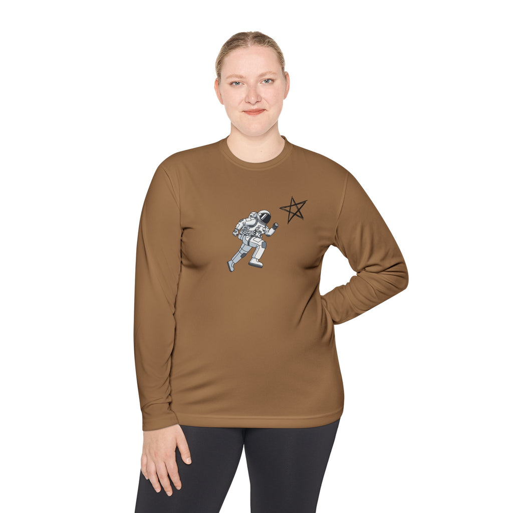Astronaut Star Long Sleeve Tee — 'GinaStar' Graphic Performance Tee