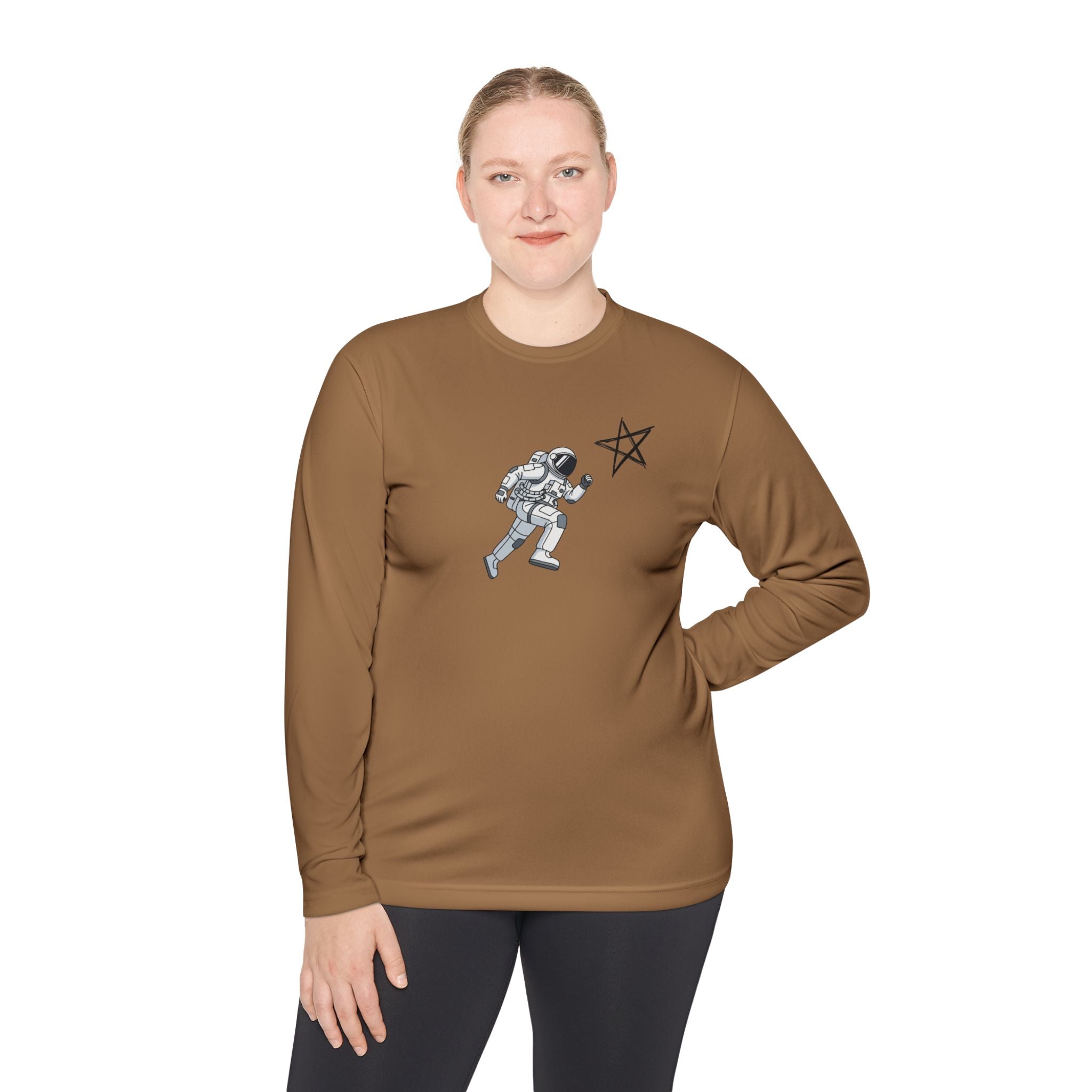 Astronaut Star Long Sleeve Tee — 'GinaStar' Graphic Performance Tee