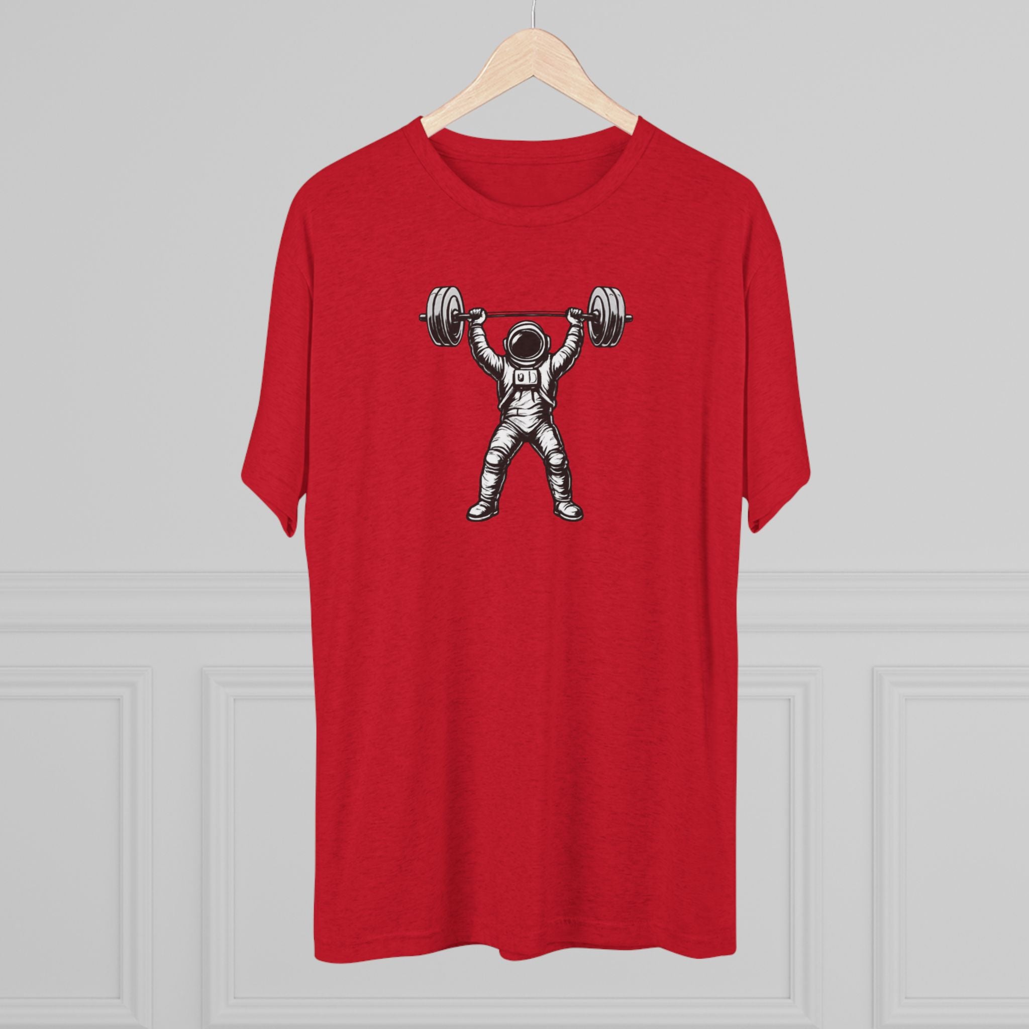 Astronaut Weightlifter Tee — Gym Star Performance Fitness Shirt