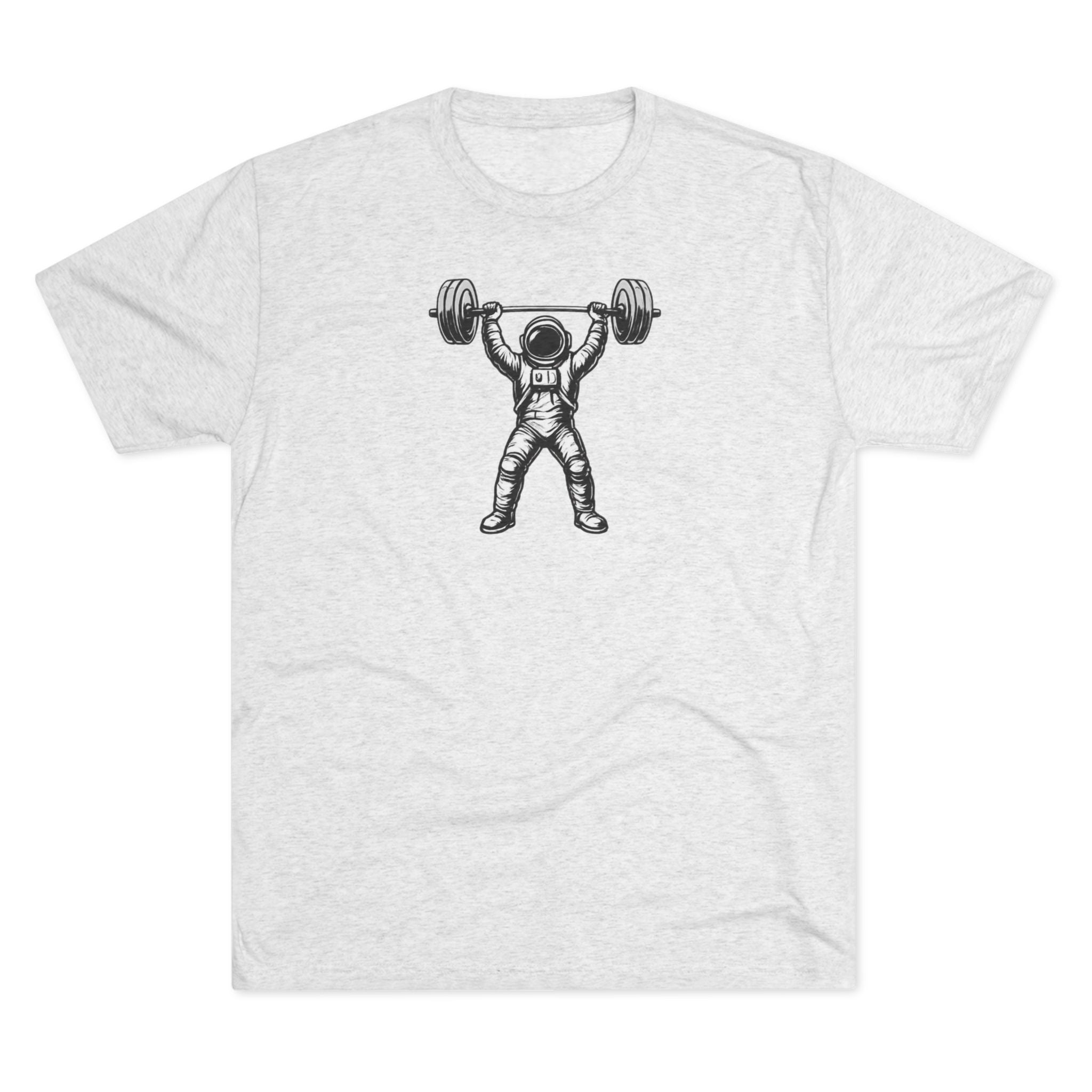Astronaut Weightlifter Tee — Gym Star Performance Fitness Shirt