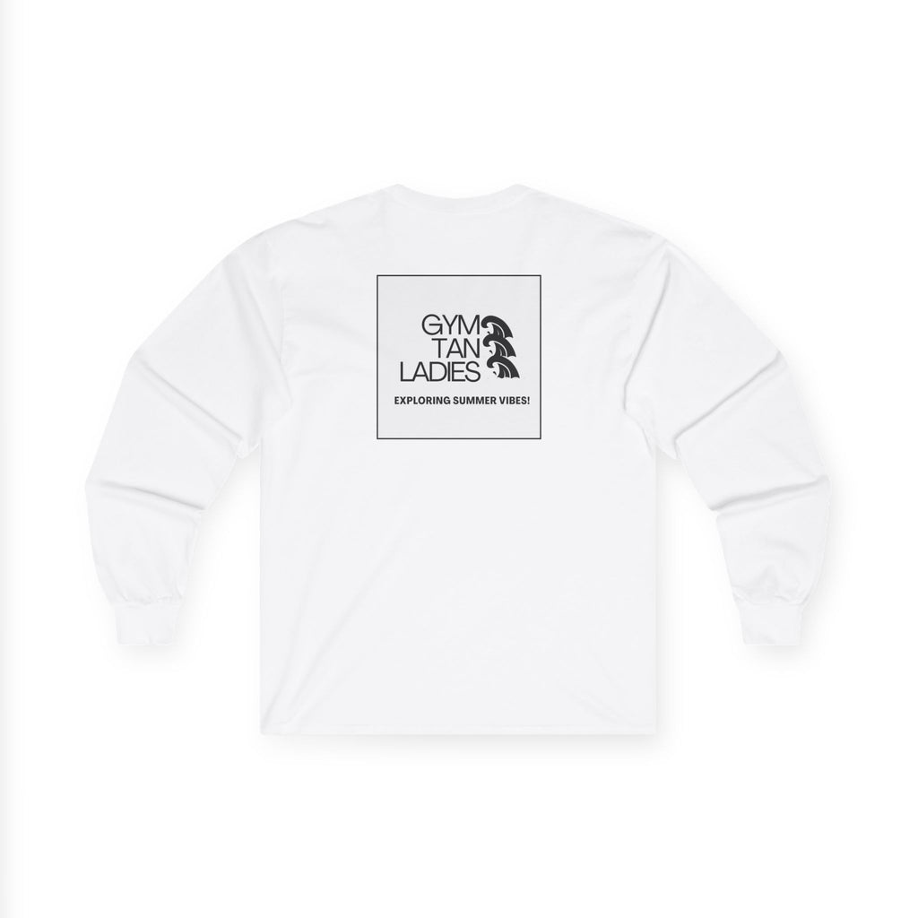 Gym Tan Long Sleeve Tee Logo Fitness Shirt