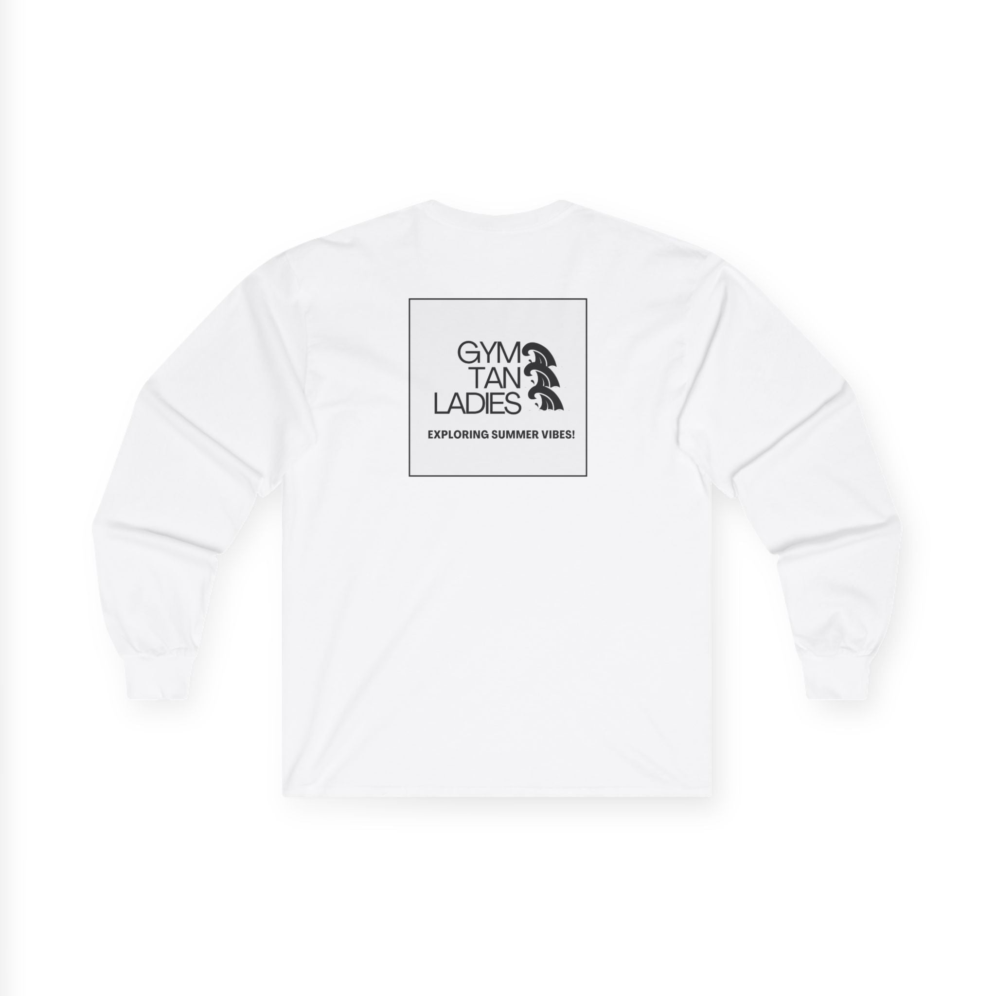 Gym Tan Ladies Long Sleeve Tee — Retro Logo Fitness Shirt