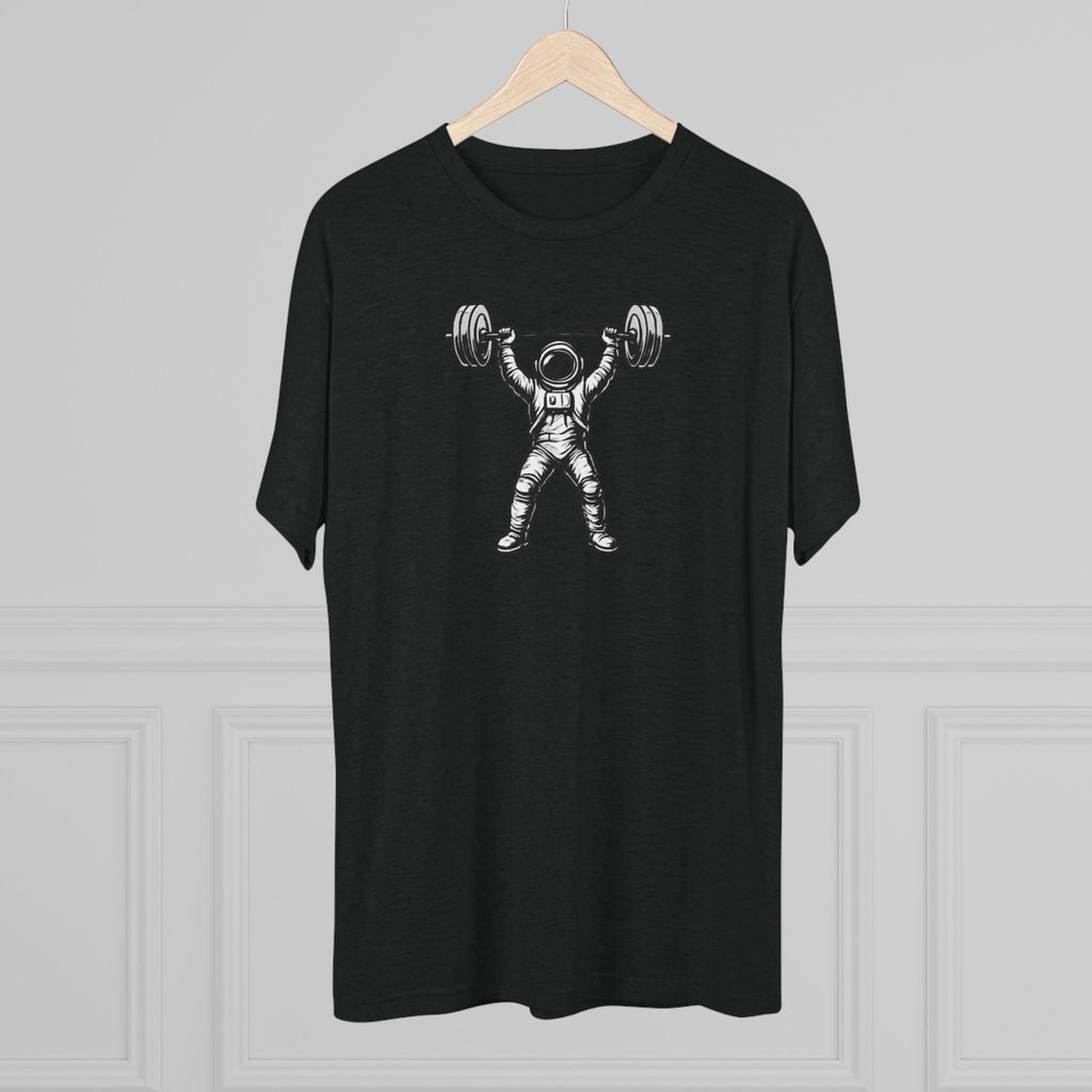 Astronaut Weightlifter Tee — Gym Star Performance Fitness Shirt