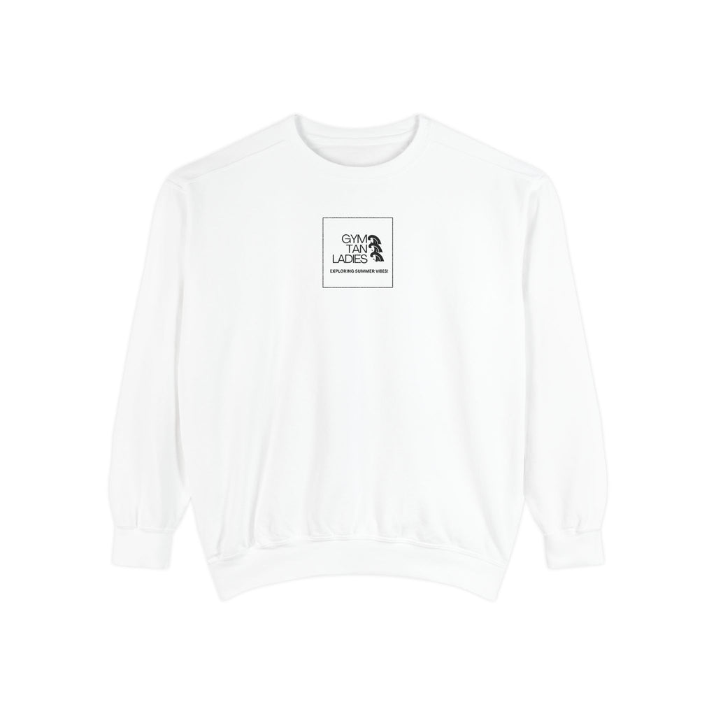 Mens Gym Tan Sweatshirt Logo Crewneck