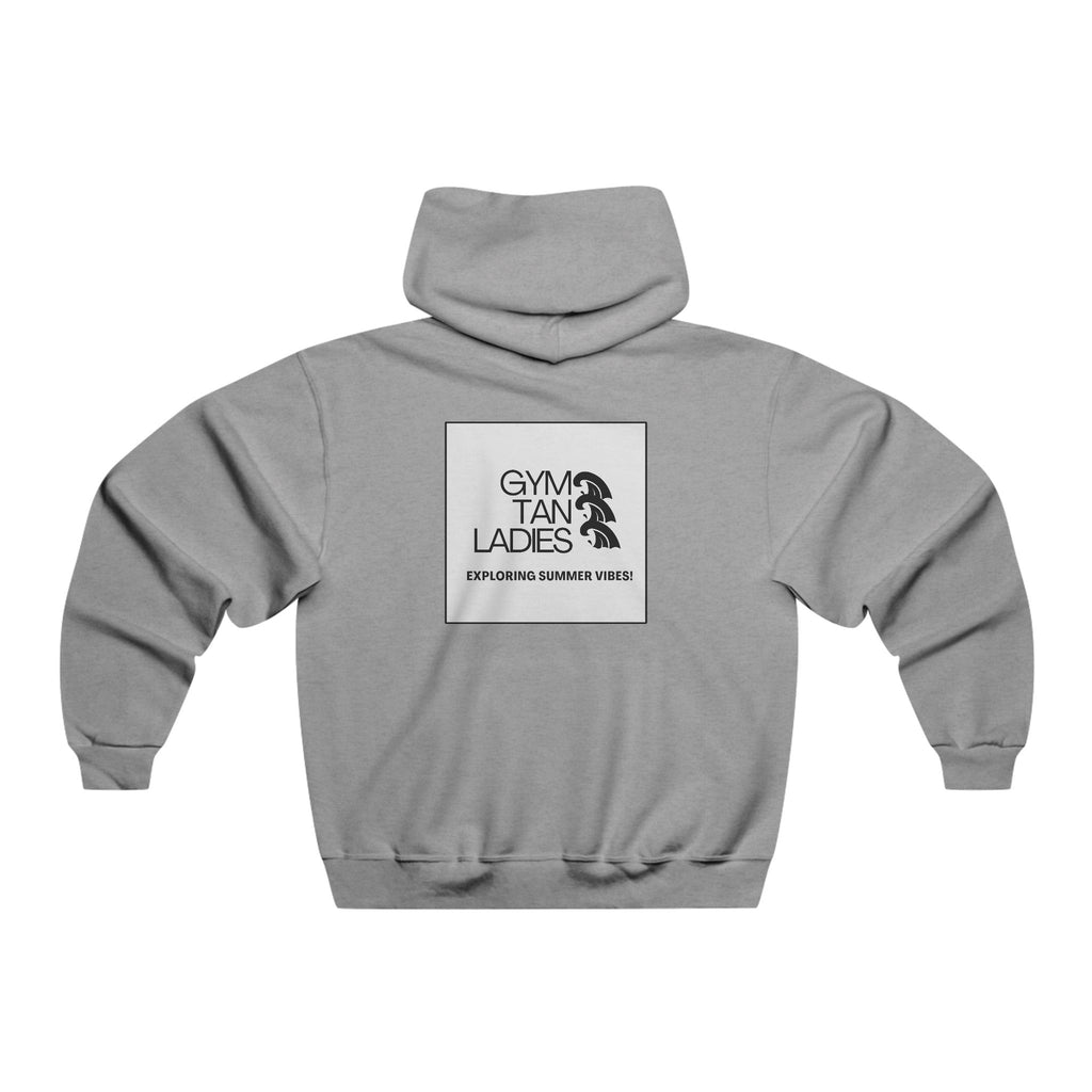 Mens Gym Tan Hoodie — 'Exploring Summer Vibes' Logo Sweatshirt