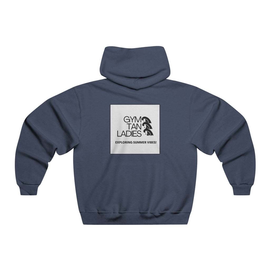 Mens Gym Tan Hoodie — 'Exploring Summer Vibes' Logo Sweatshirt