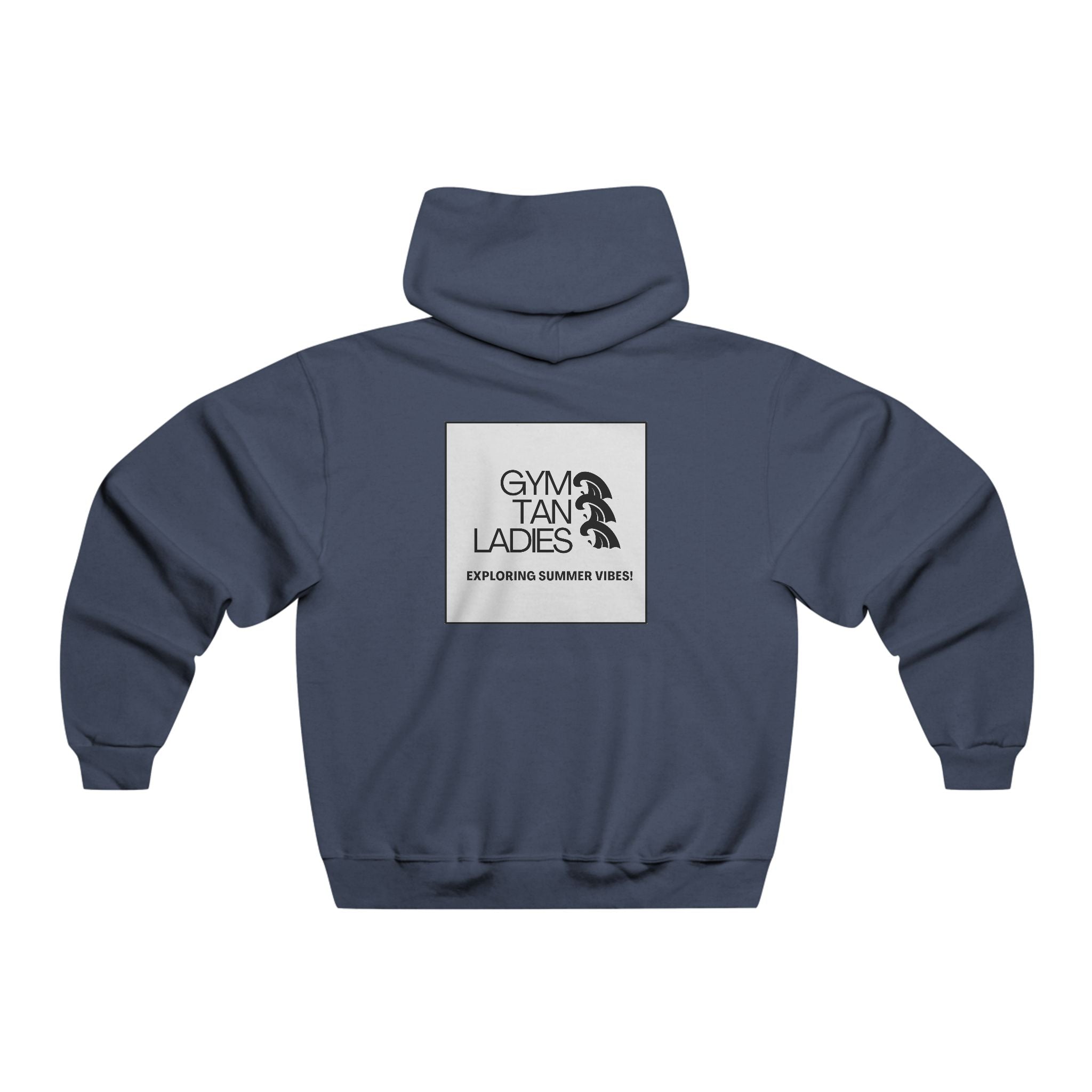 Mens Gym Tan Hoodie — 'Exploring Summer Vibes' Logo Sweatshirt