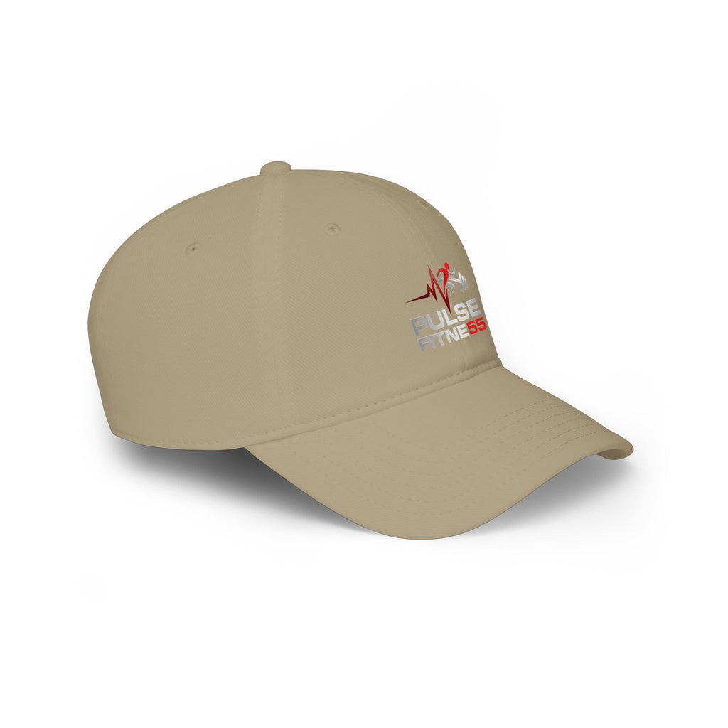 Pulse Fitness Low Profile Baseball Cap — Embroidered Gym Hat