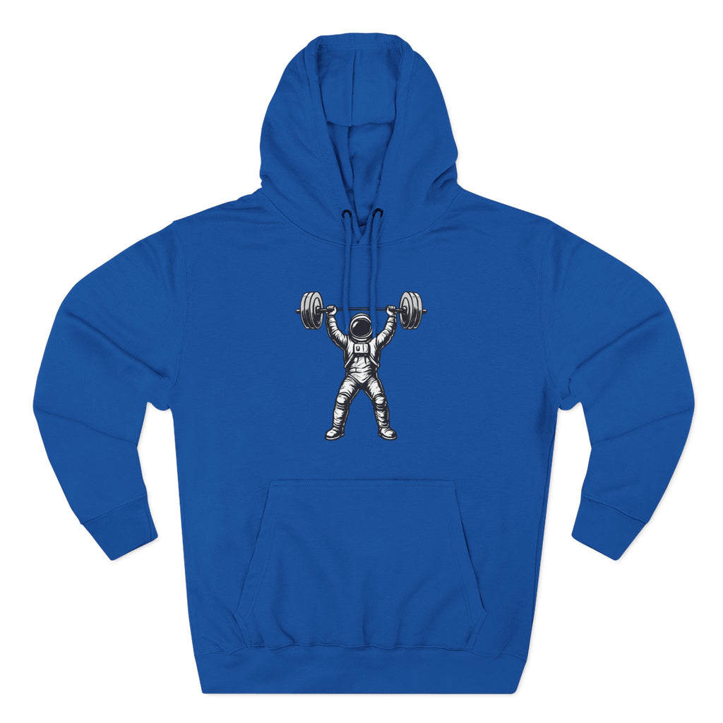 Gym Astronaut Weightlifting Hoodie — Fitness Space Weightlifter Pullover