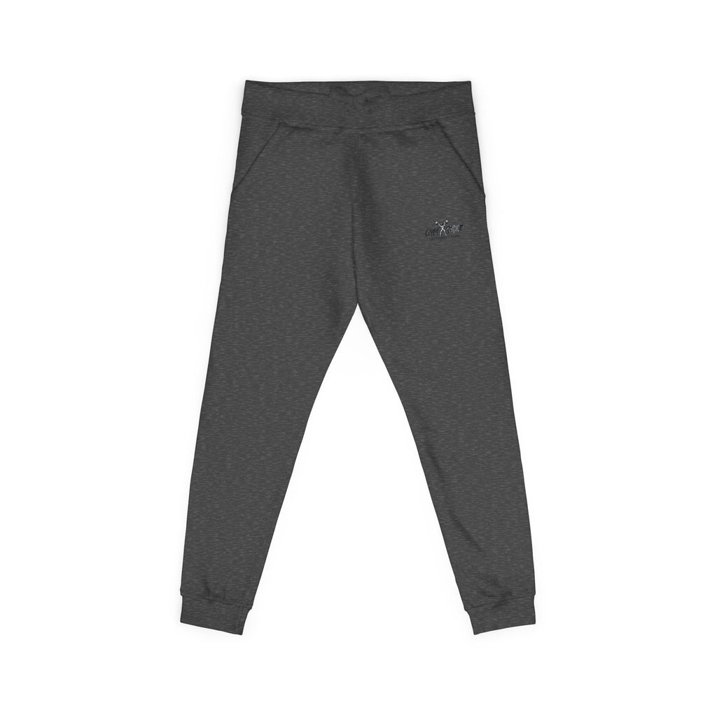 Embroidered Minimalist White Fleece Sweatpants — Cozy Everyday Joggers