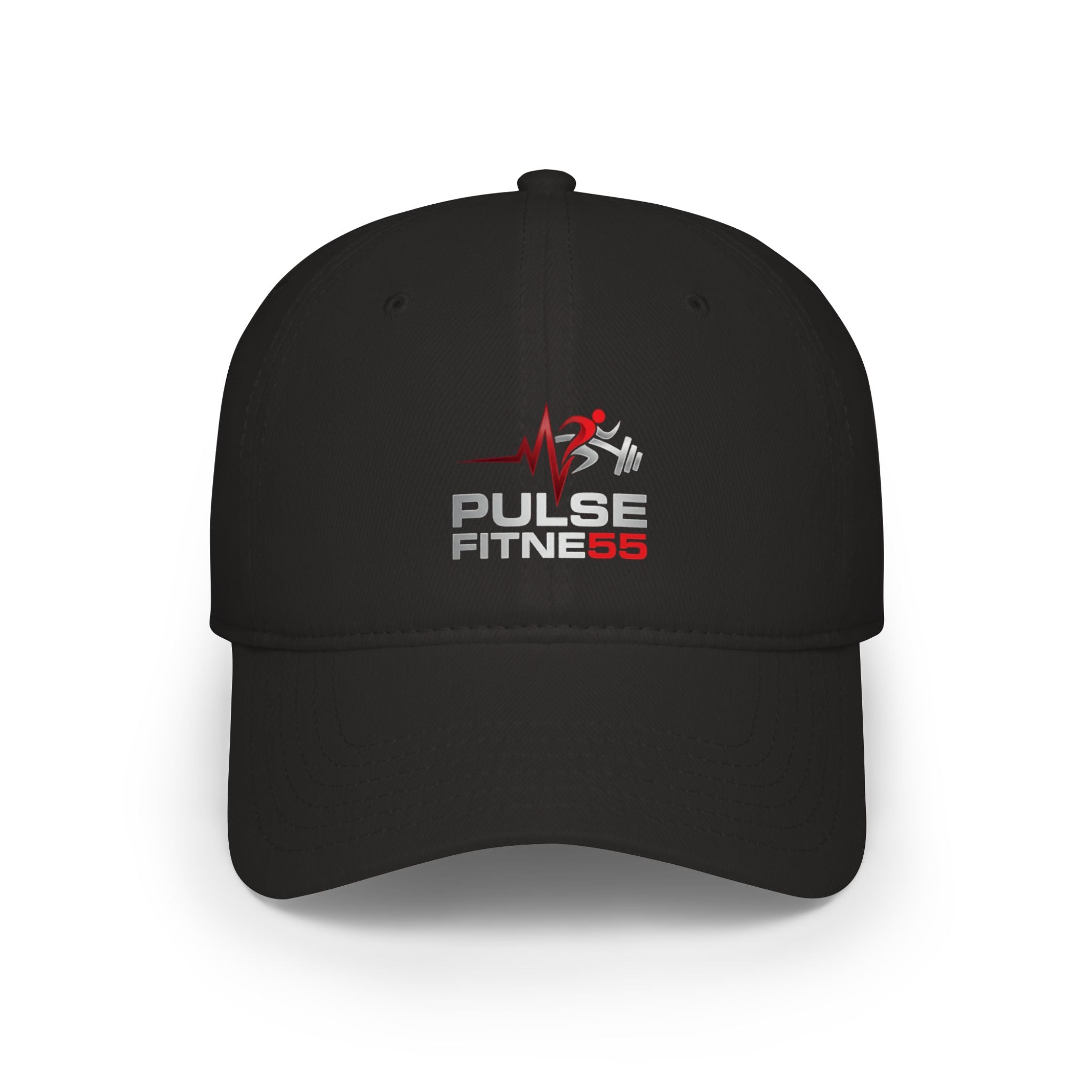 Pulse Fitness Low Profile Baseball Cap — Embroidered Gym Hat