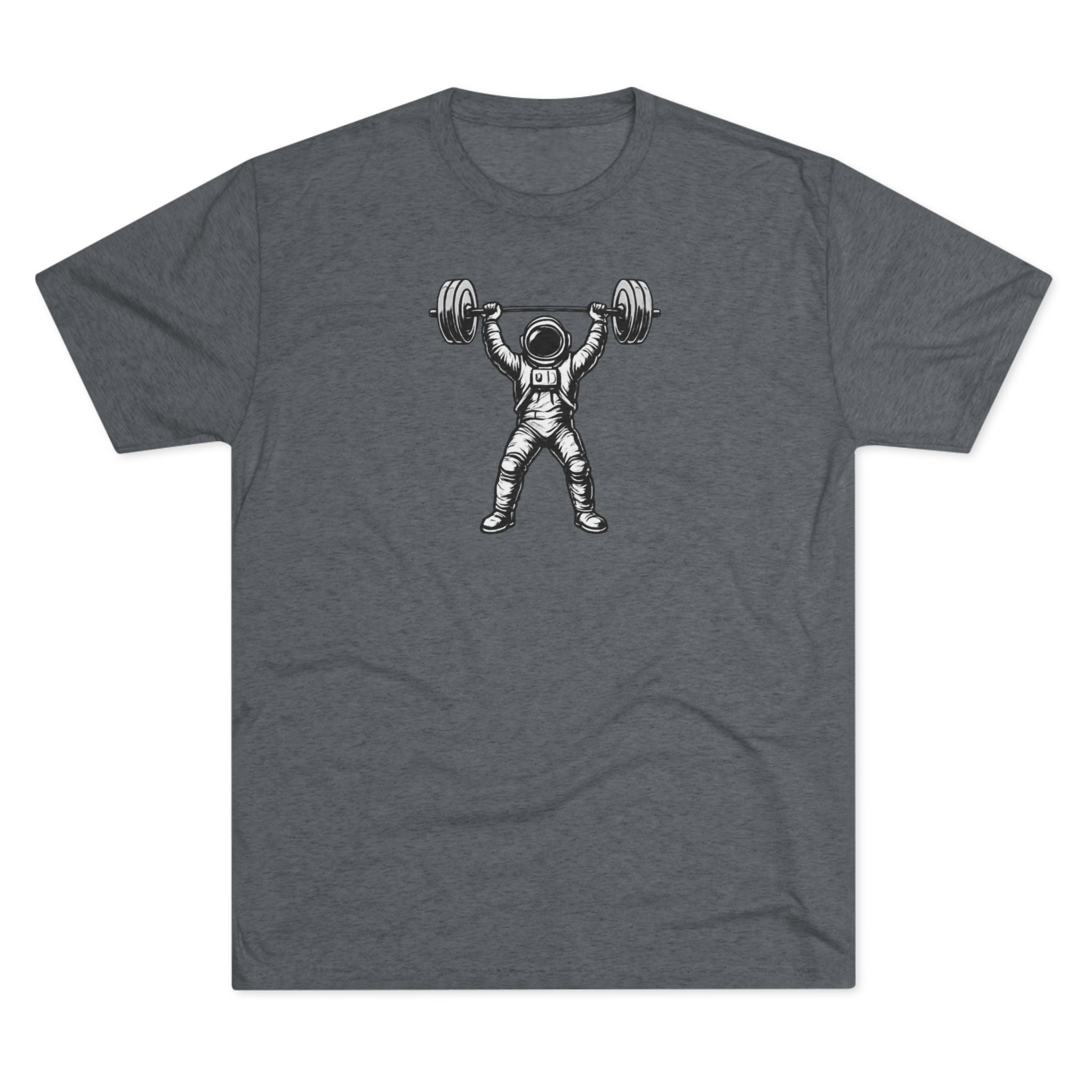Astronaut Weightlifter Tee — Gym Star Performance Fitness Shirt