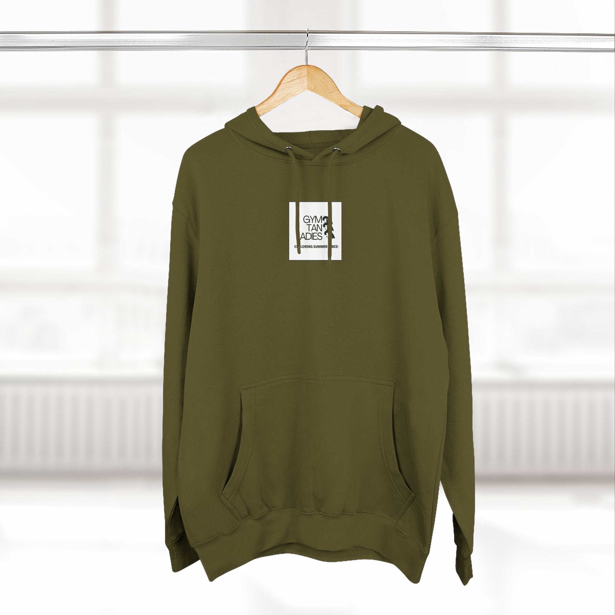 Gym Tan Ladies Hoodie — 'Exploring Summer Vibes' Graphic Pullover