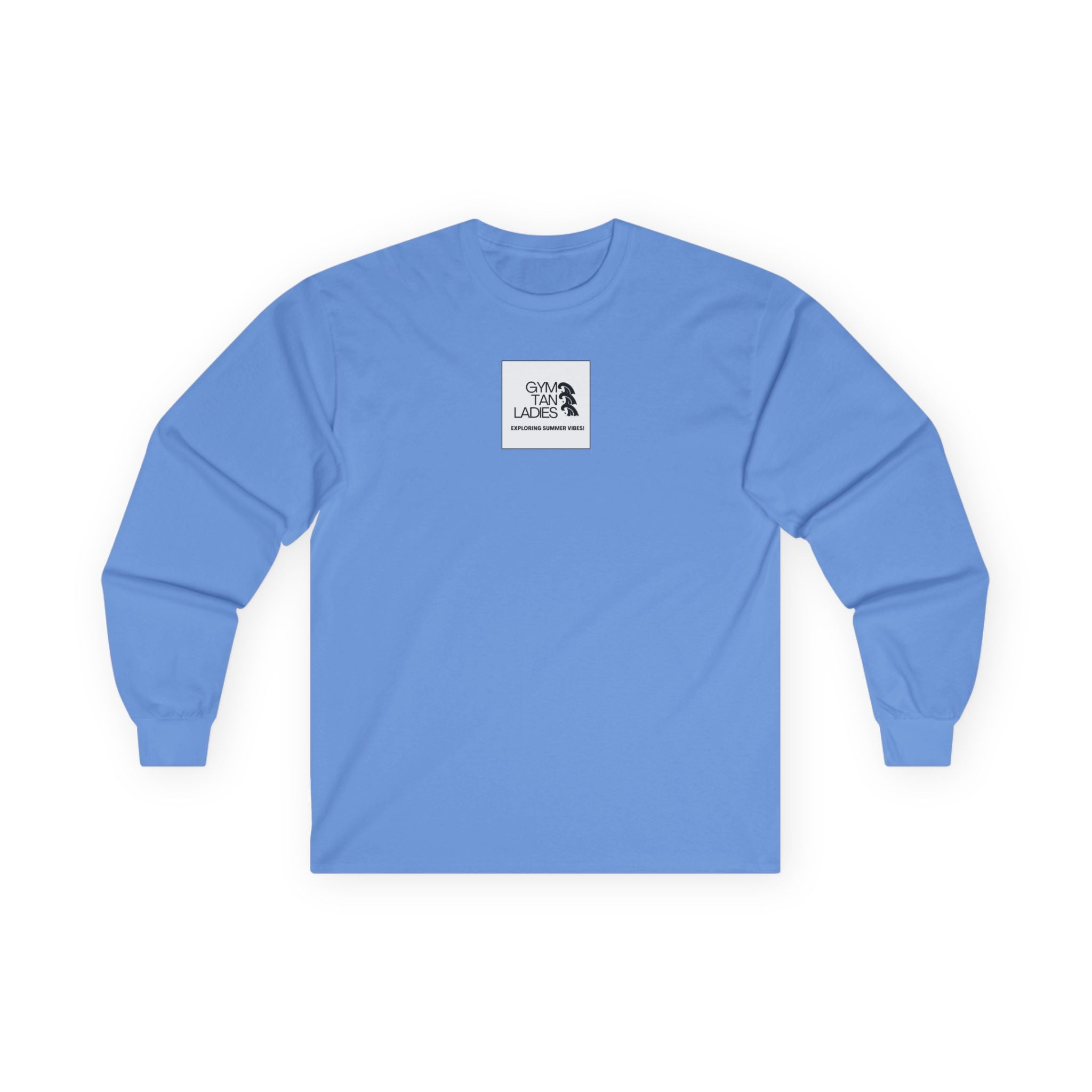 Gym Tan Ladies Long Sleeve Tee — Retro Logo Fitness Shirt