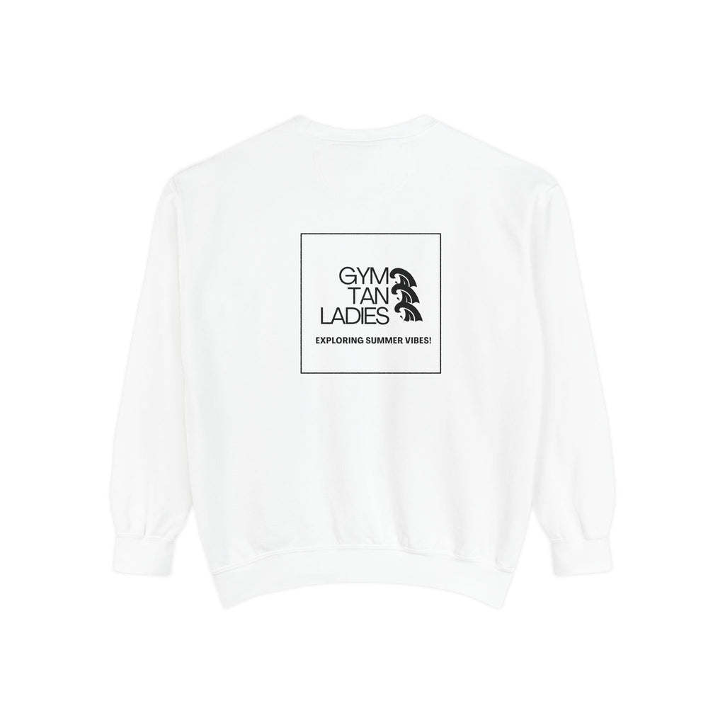 Mens Gym Tan Sweatshirt Logo Crewneck