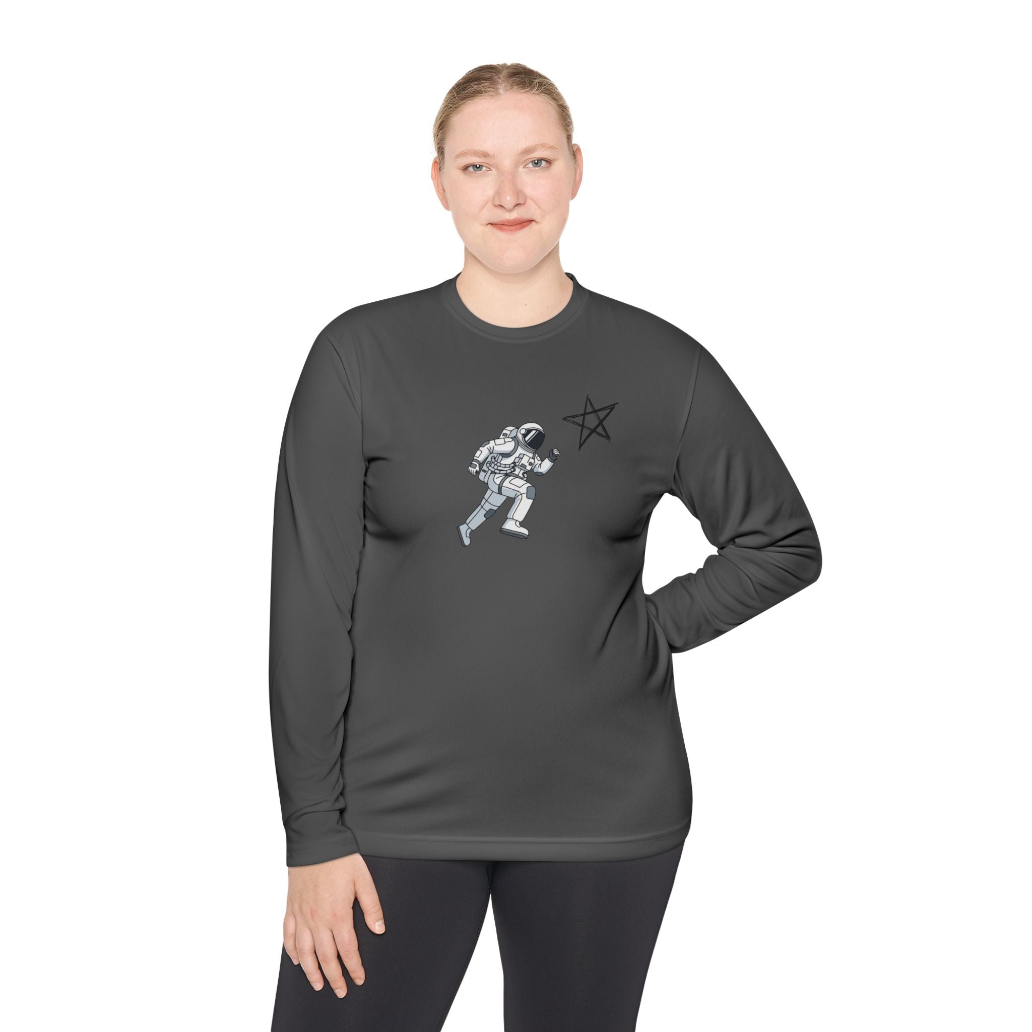 Astronaut Star Long Sleeve Tee — 'GinaStar' Graphic Performance Tee