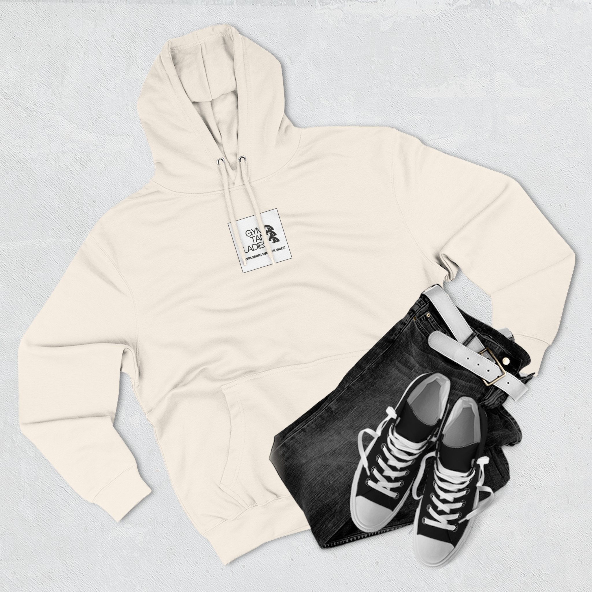 Gym Tan Ladies Hoodie — 'Exploring Summer Vibes' Graphic Pullover