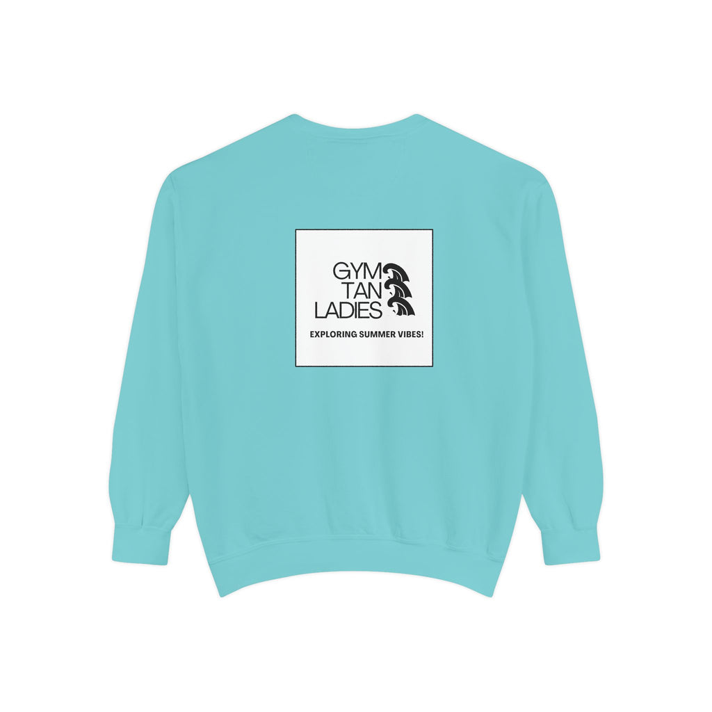 Mens Gym Tan Sweatshirt Logo Crewneck