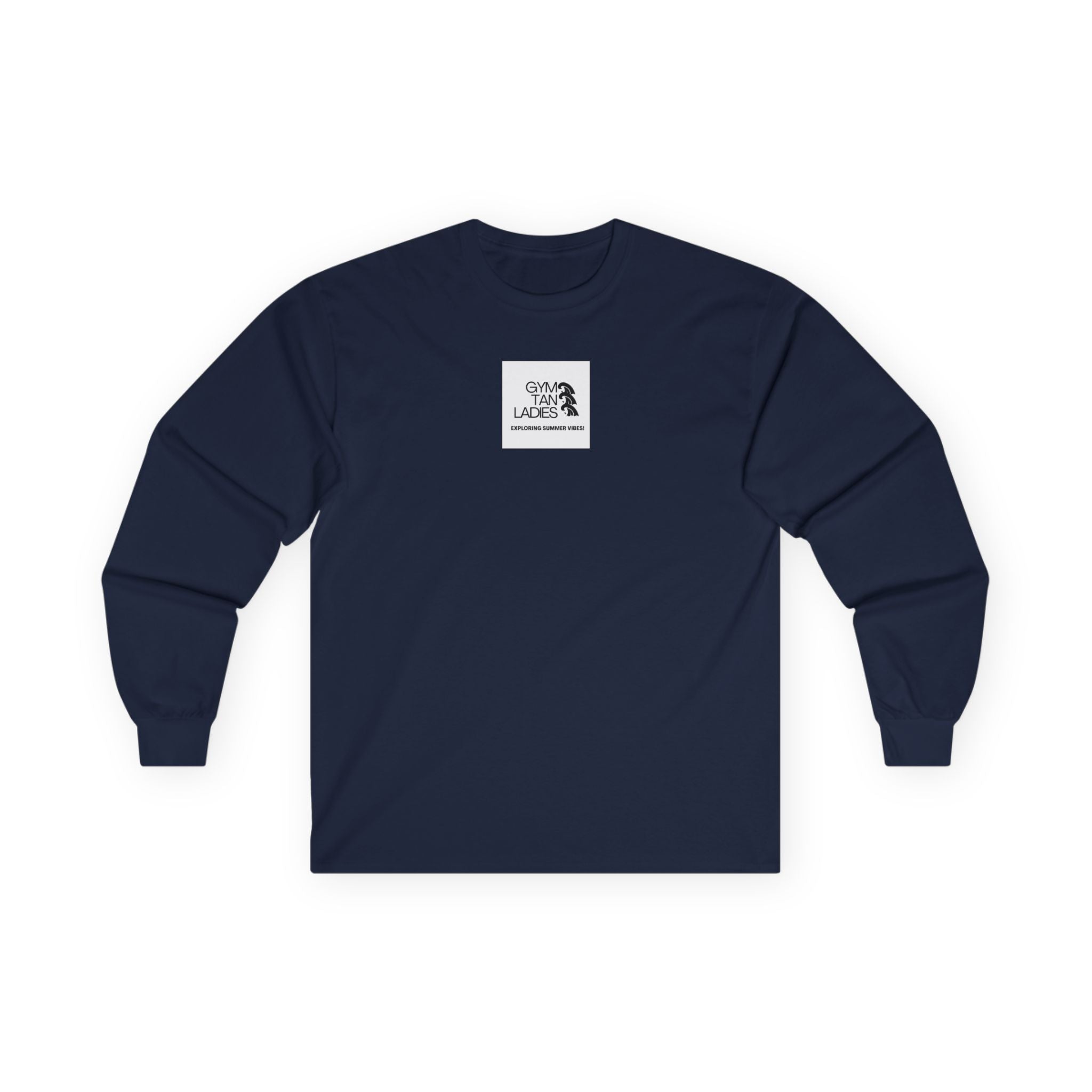 Gym Tan Ladies Long Sleeve Tee — Retro Logo Fitness Shirt