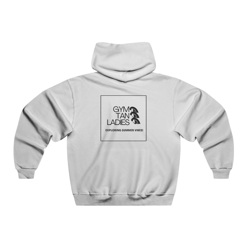 Mens Gym Tan Hoodie — 'Exploring Summer Vibes' Logo Sweatshirt