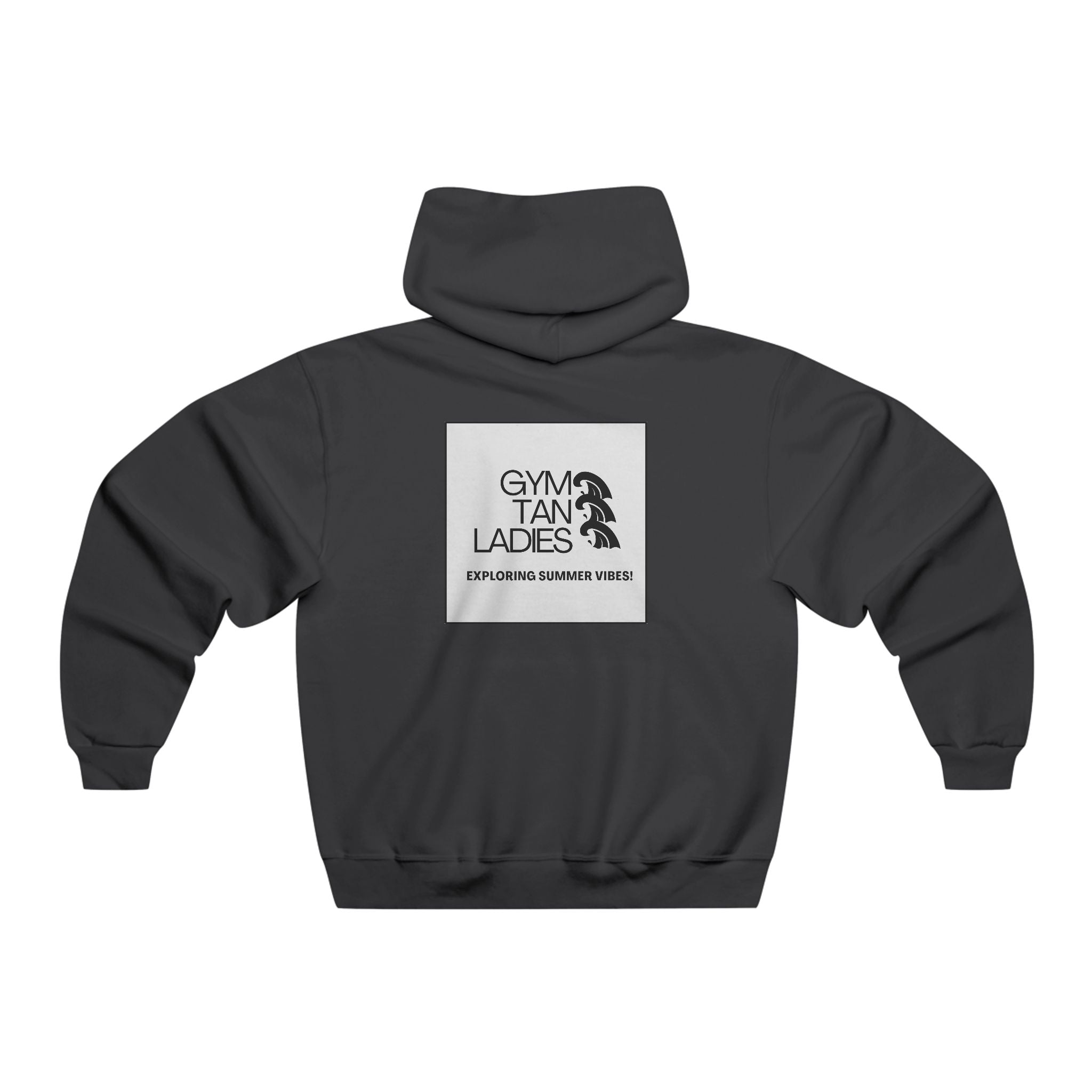Mens Gym Tan Hoodie — 'Exploring Summer Vibes' Logo Sweatshirt