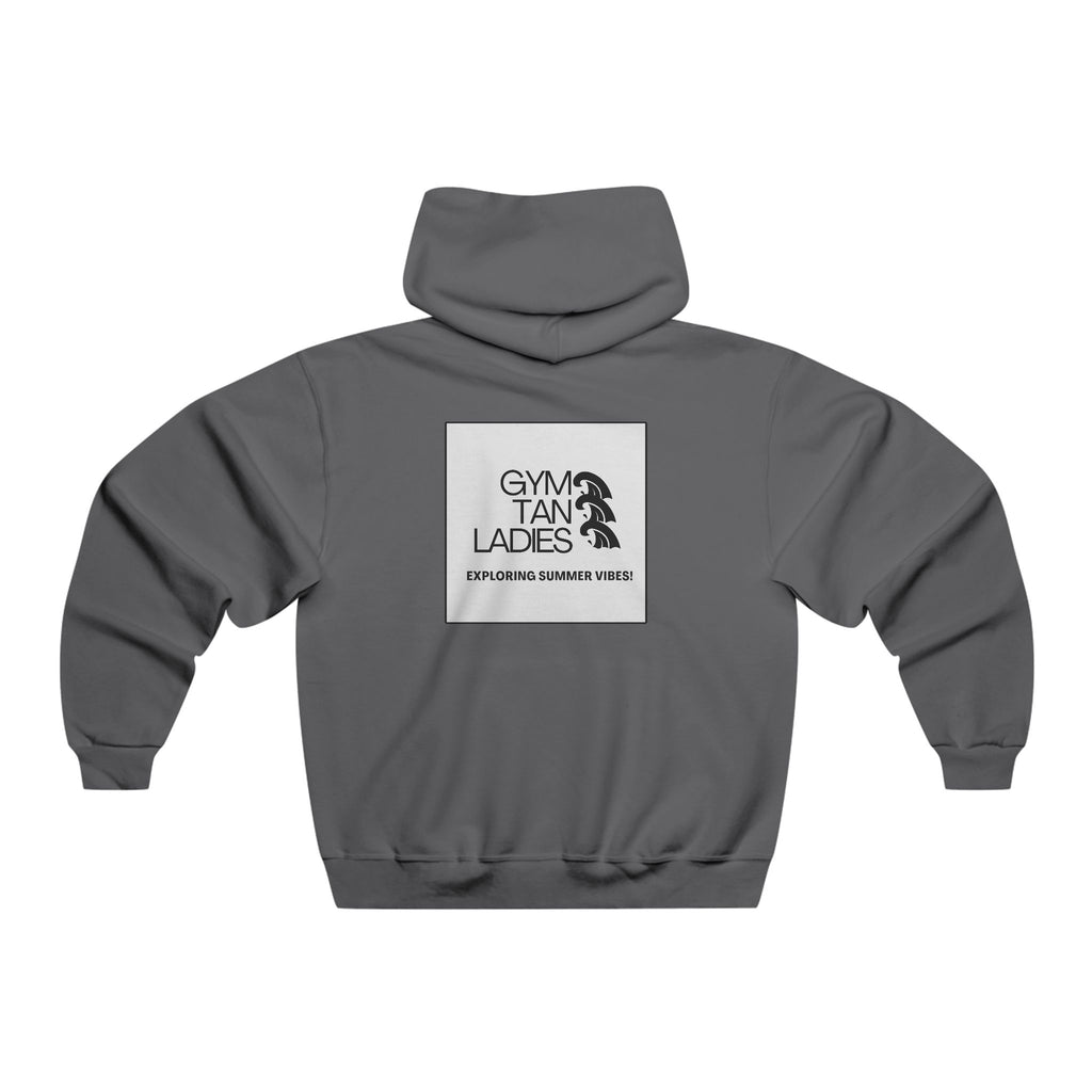 Mens Gym Tan Hoodie — 'Exploring Summer Vibes' Logo Sweatshirt